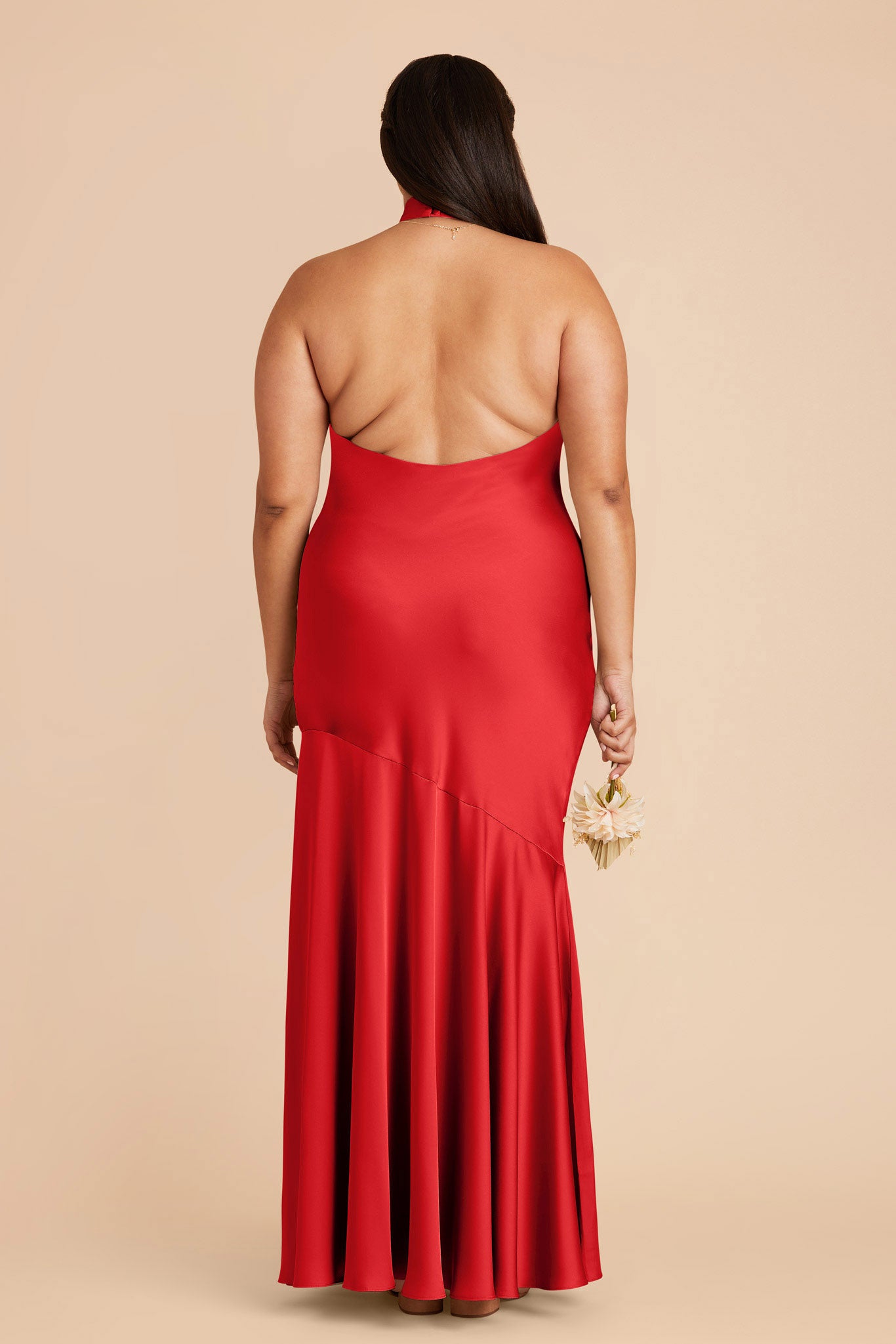 Ruby Red Stephanie Matte Satin Dress by Birdy Grey