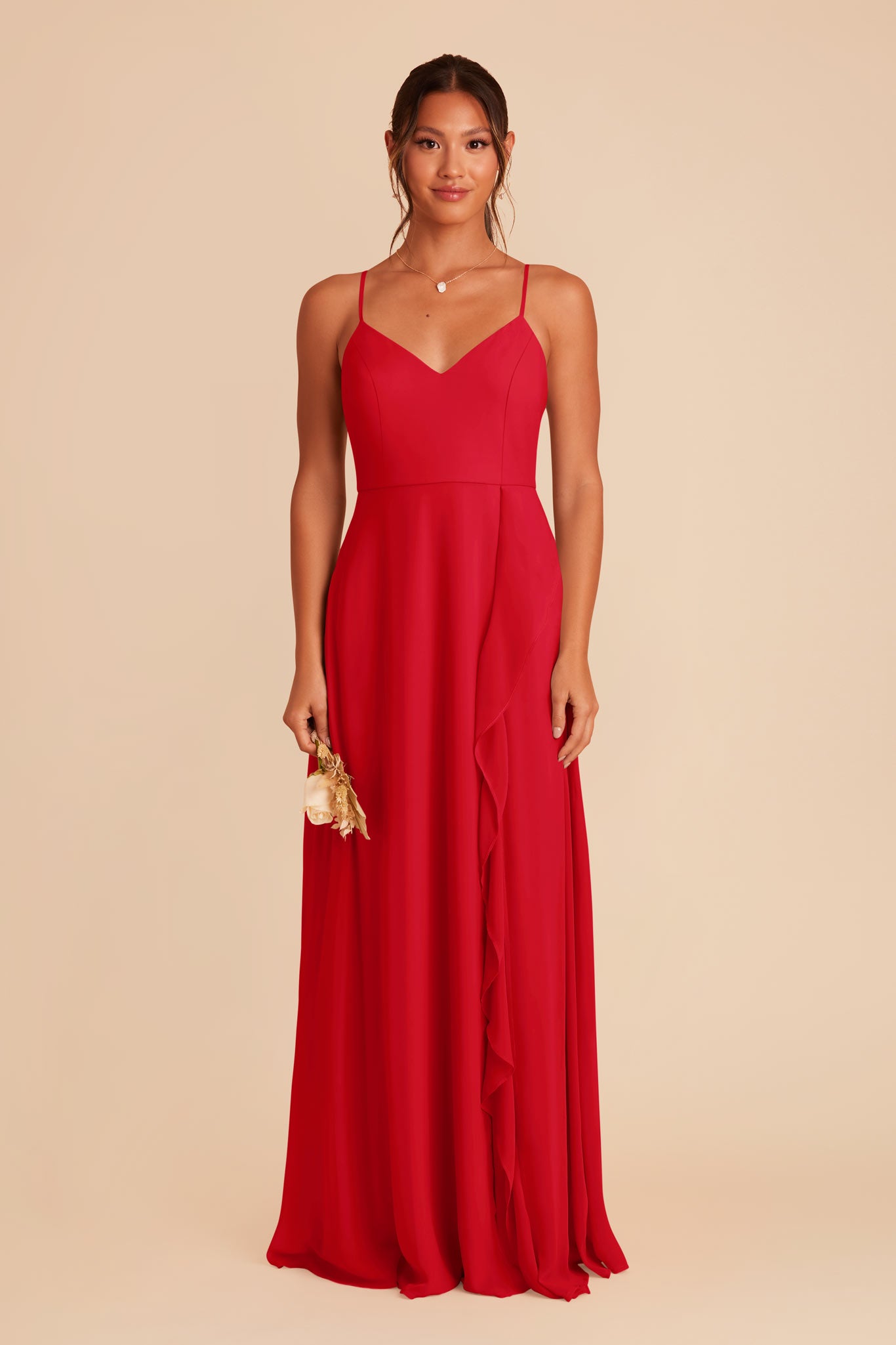 Ruby Red Theresa Chiffon Dress by Birdy Grey