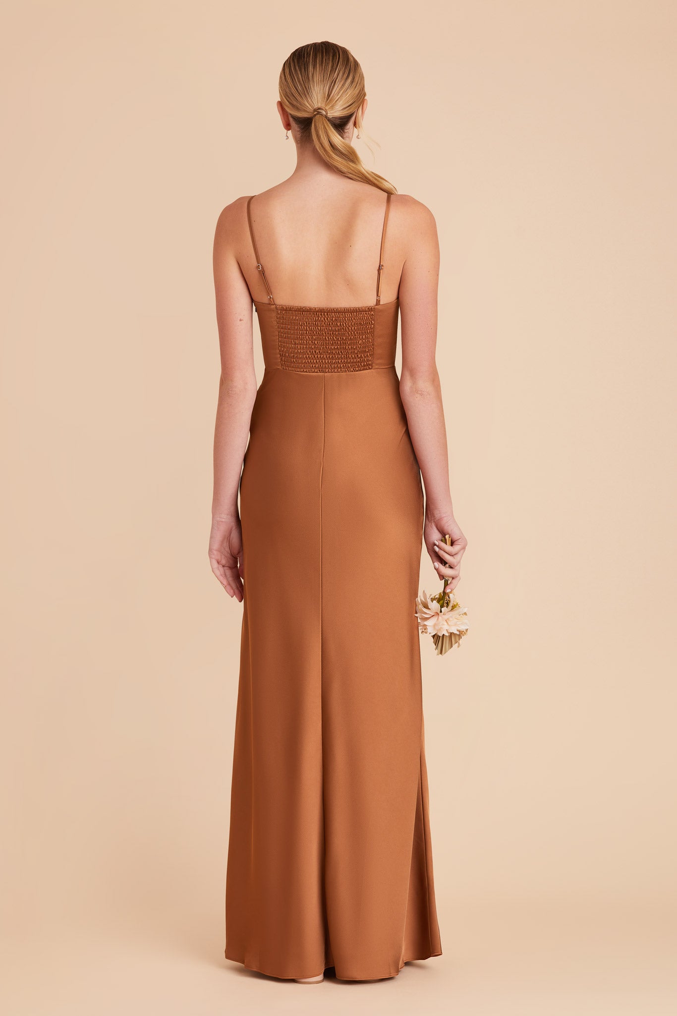 Rust Jessica Matte Satin Dress by Birdy Grey