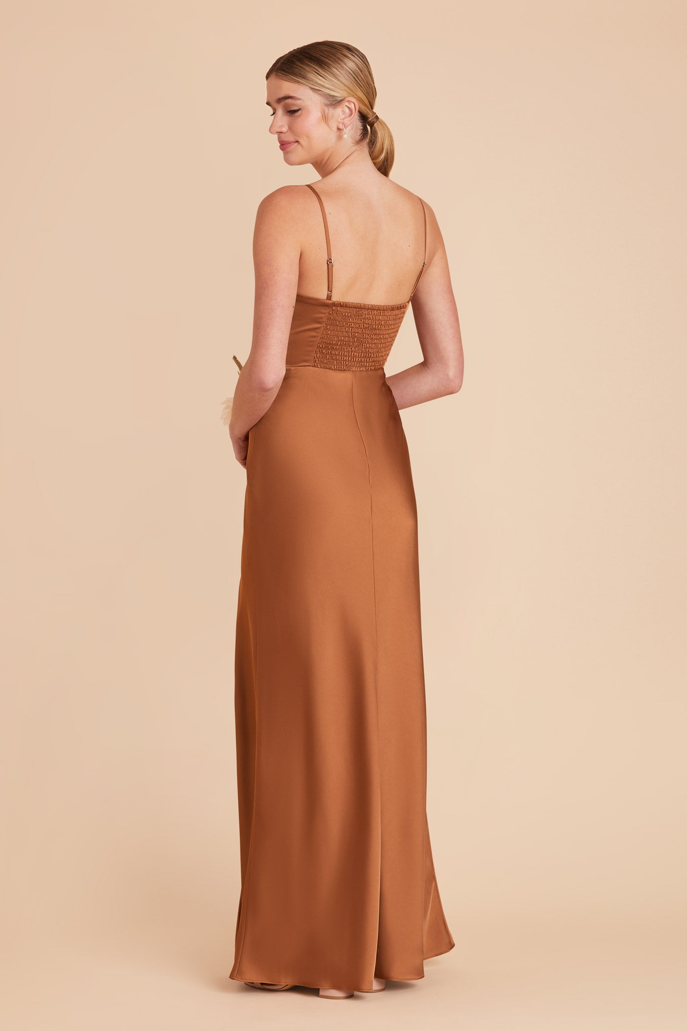 Rust Jessica Matte Satin Dress by Birdy Grey