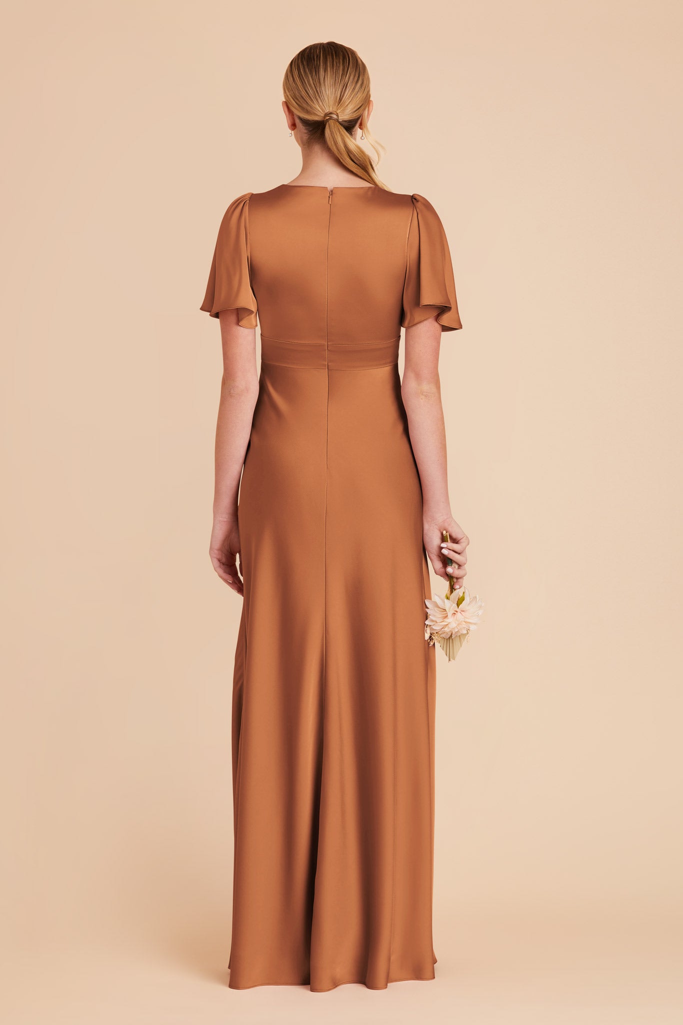 Rust Marni Matte Satin Dress by Birdy Grey