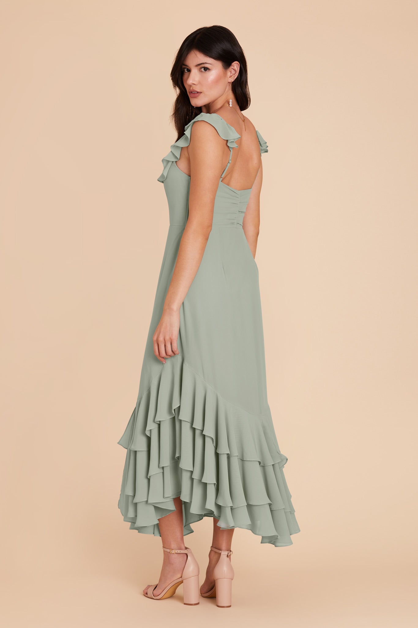 Sage Ginny Chiffon Dress by Birdy Grey