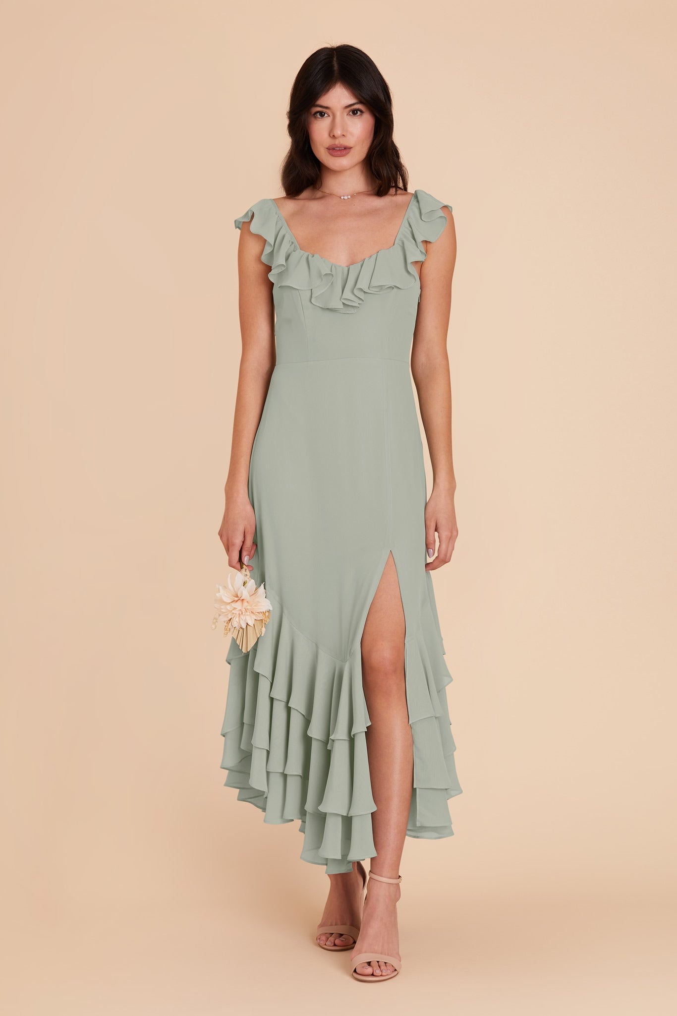 Sage Ginny Chiffon Dress by Birdy Grey