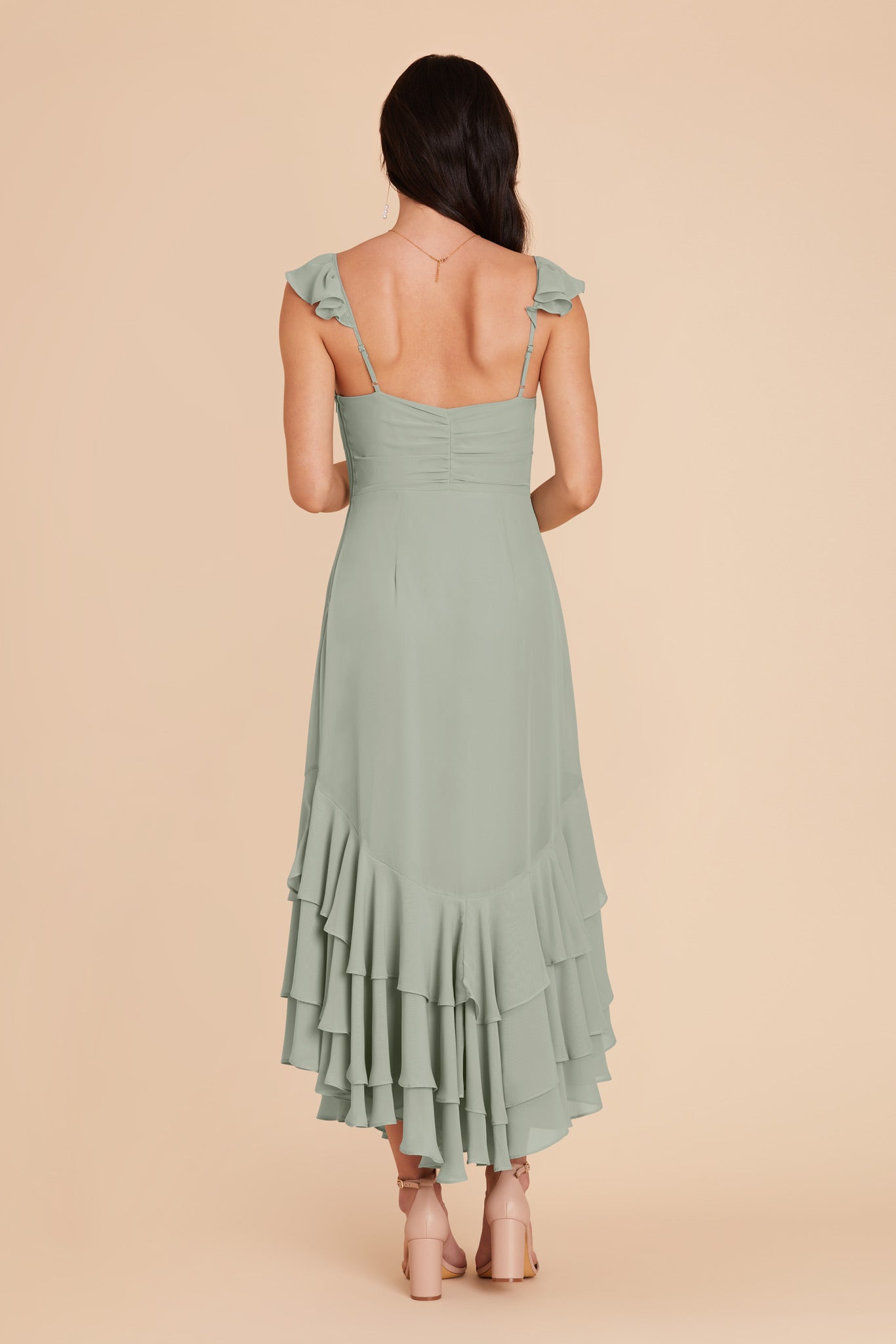 Sage Ginny Chiffon Dress by Birdy Grey