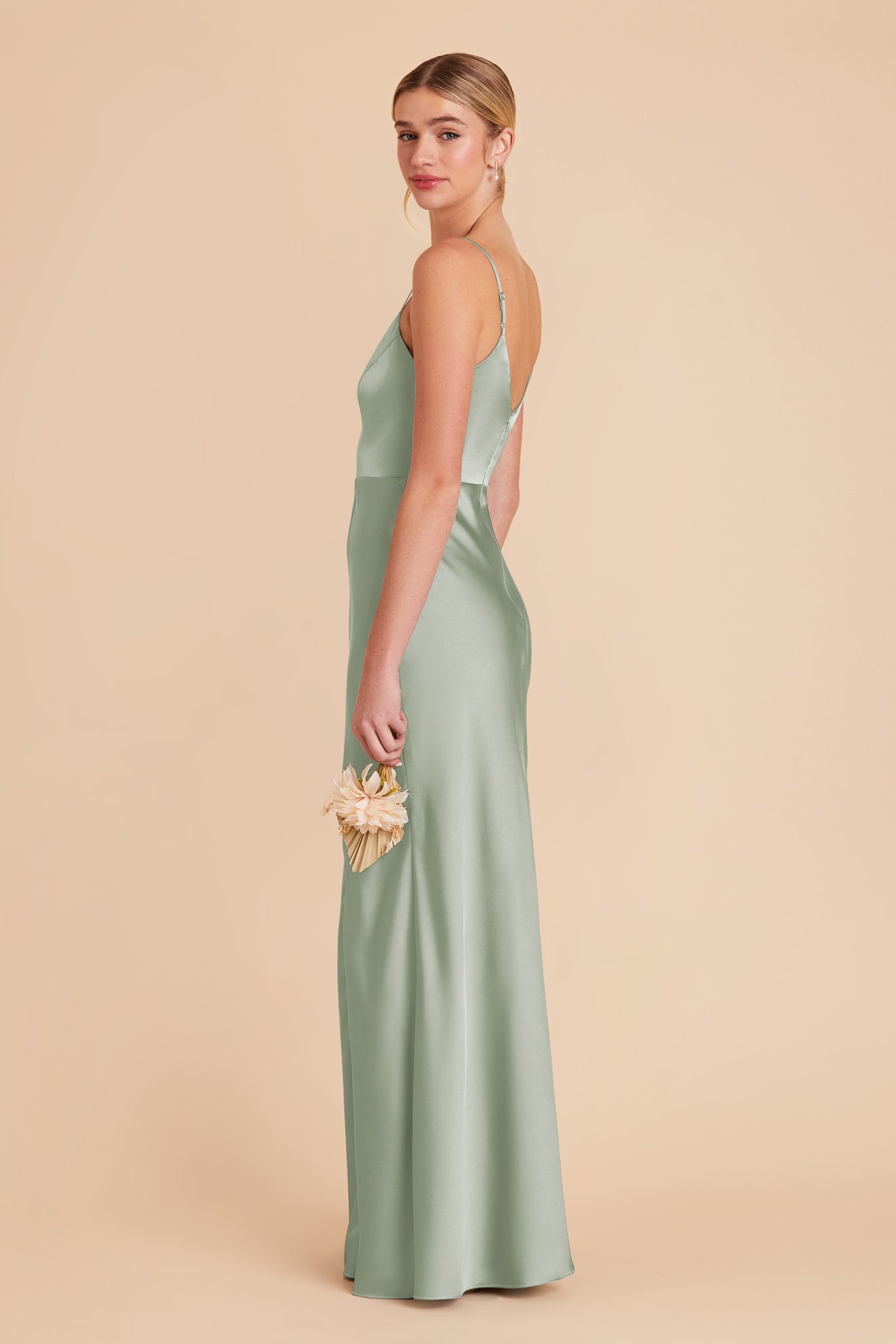 Sage Jay Matte Satin Dress by Birdy Grey