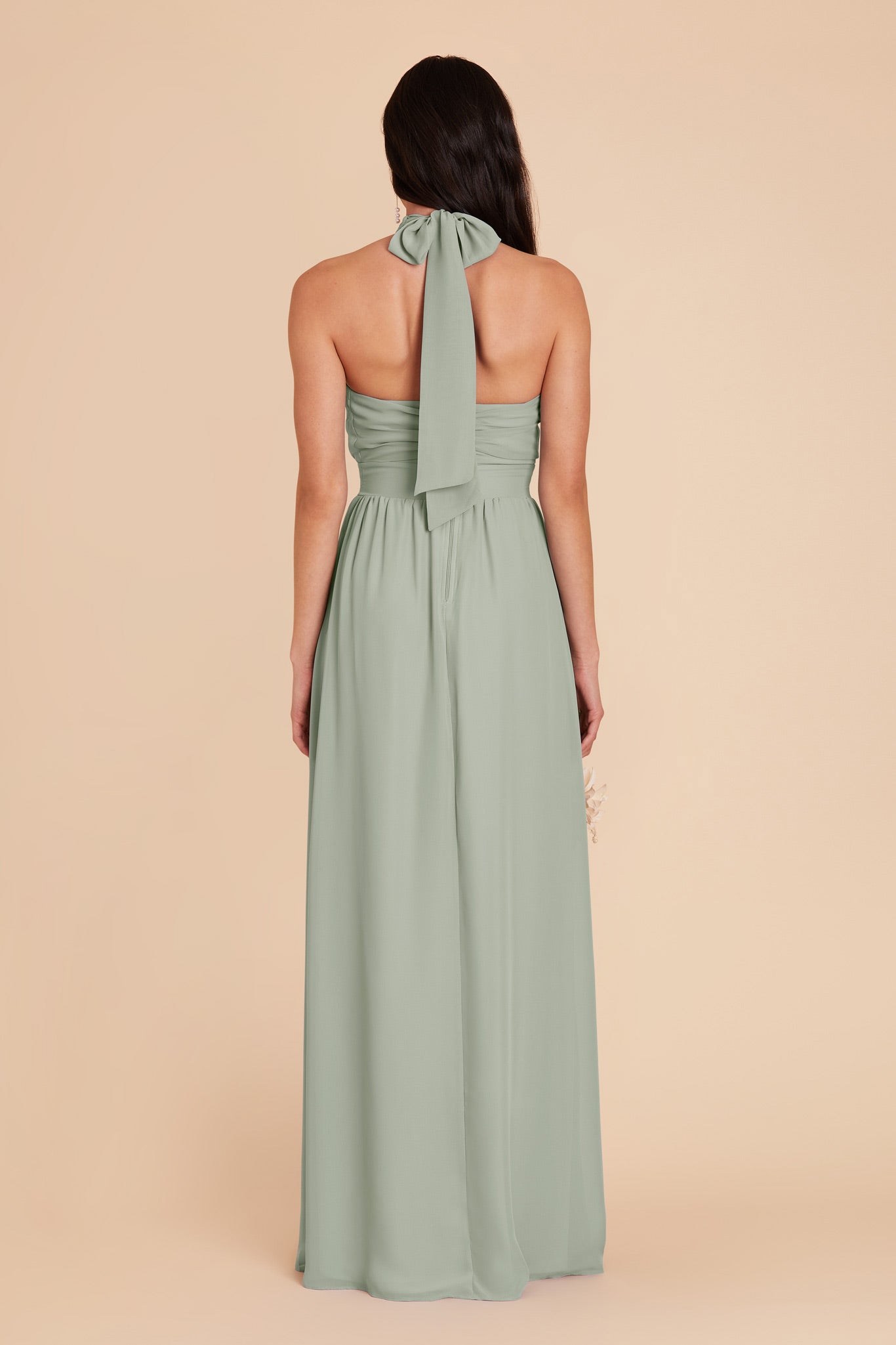 Sage Joyce Chiffon Dress by Birdy Grey