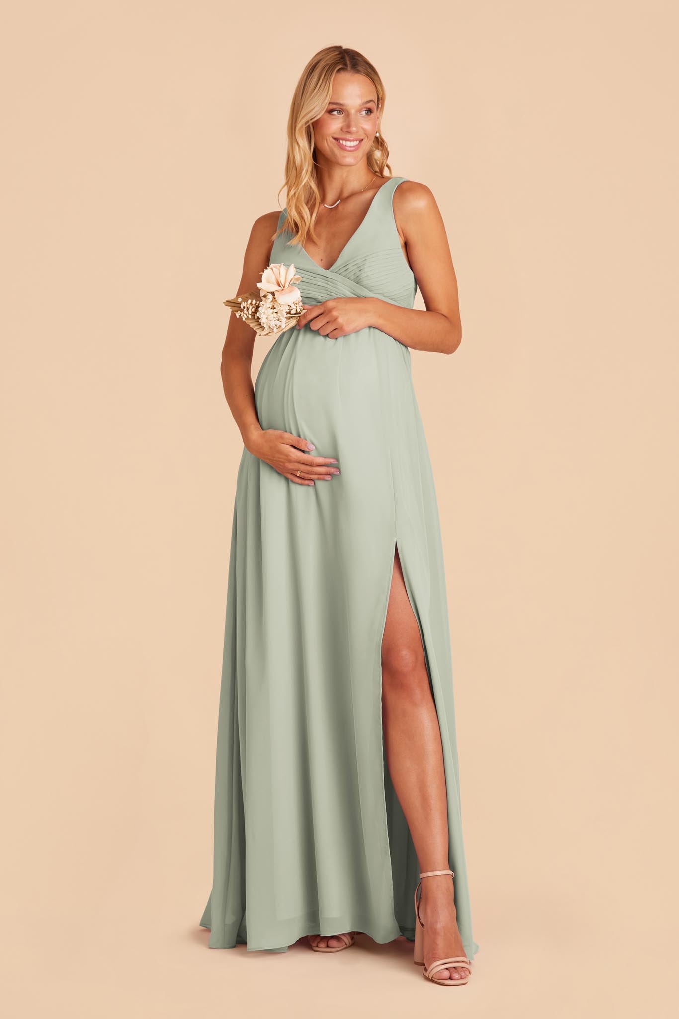 Laurie Empire Dress - Sage