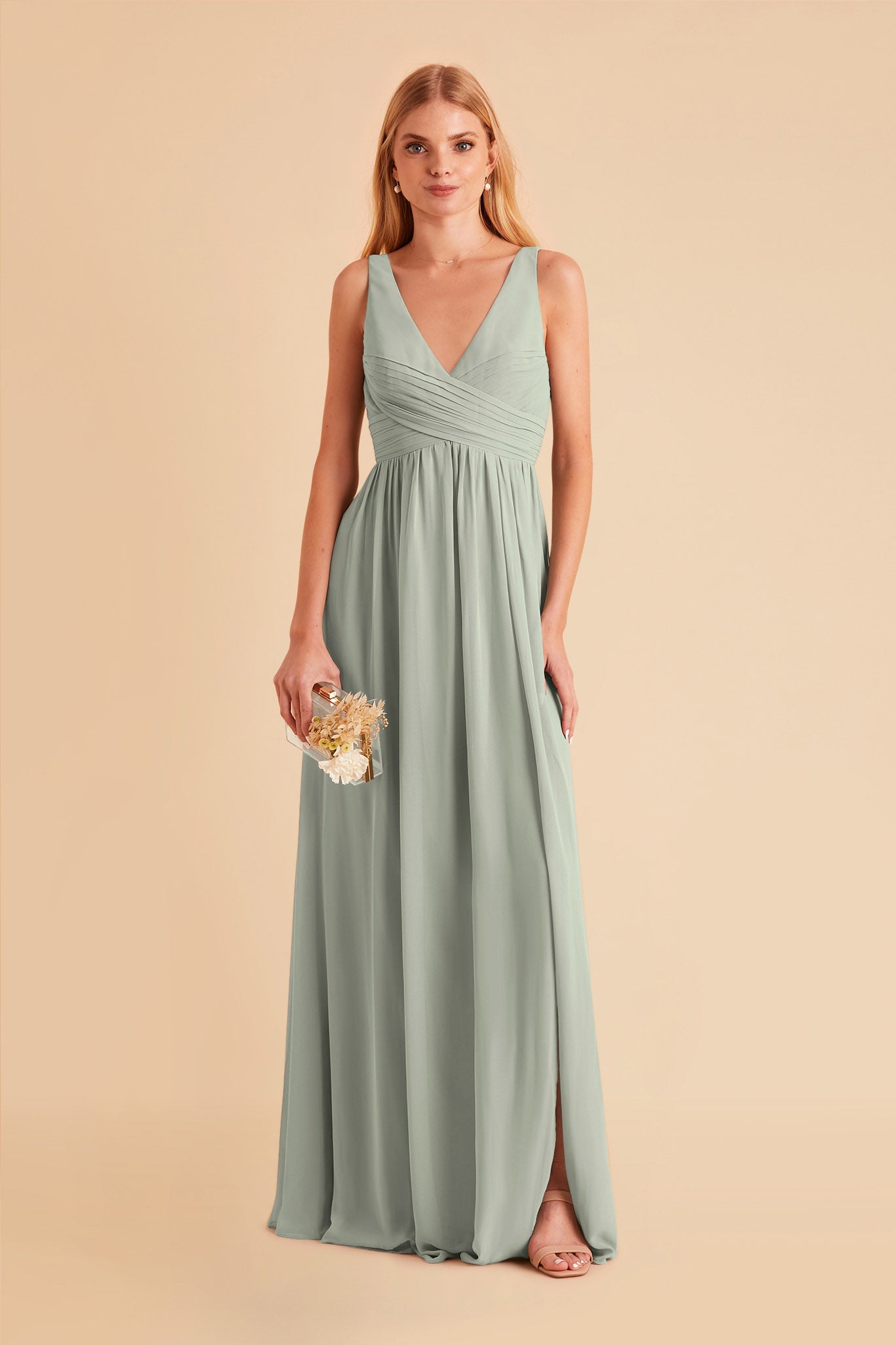 Laurie Empire Dress - Sage