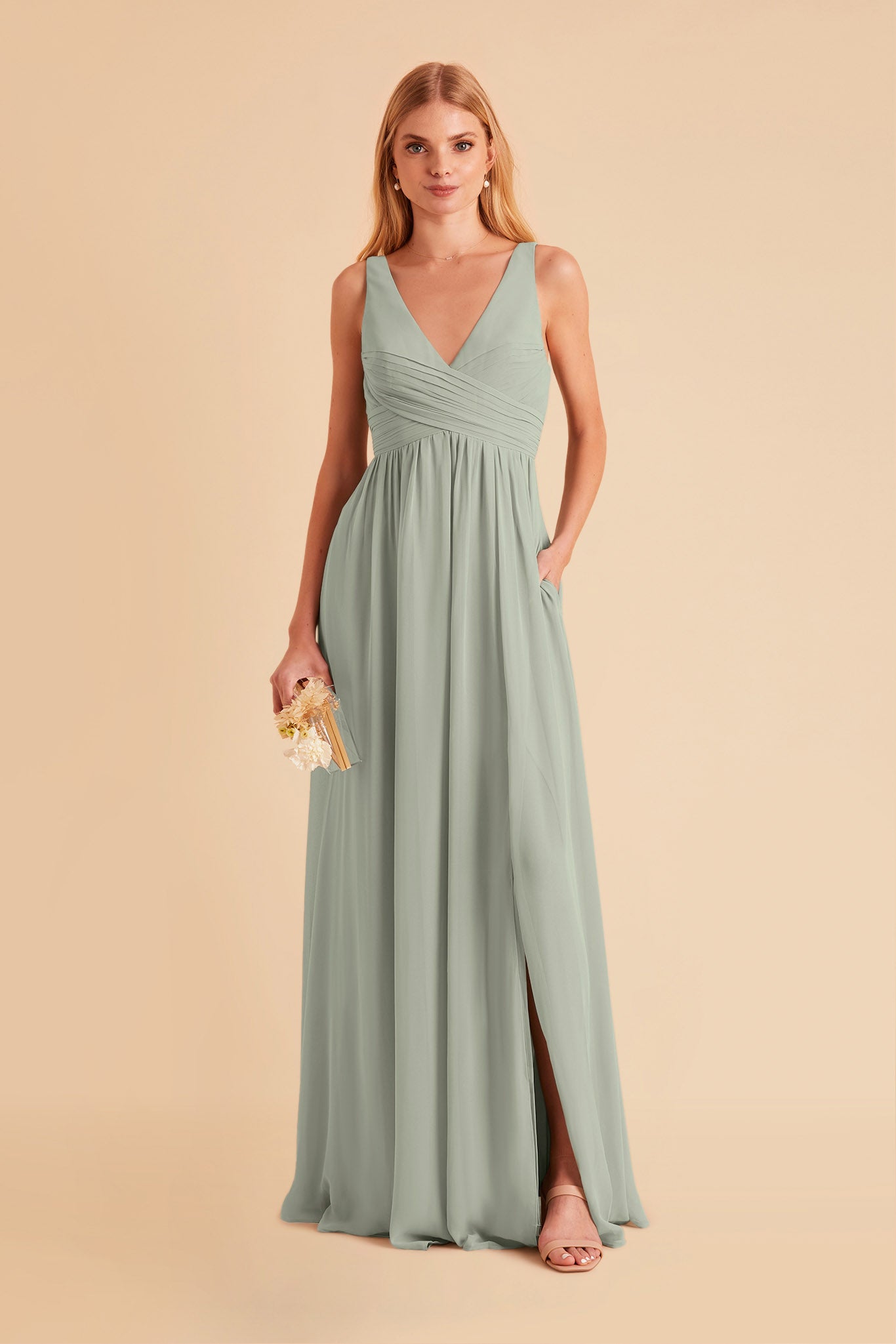 Laurie Empire Dress - Sage