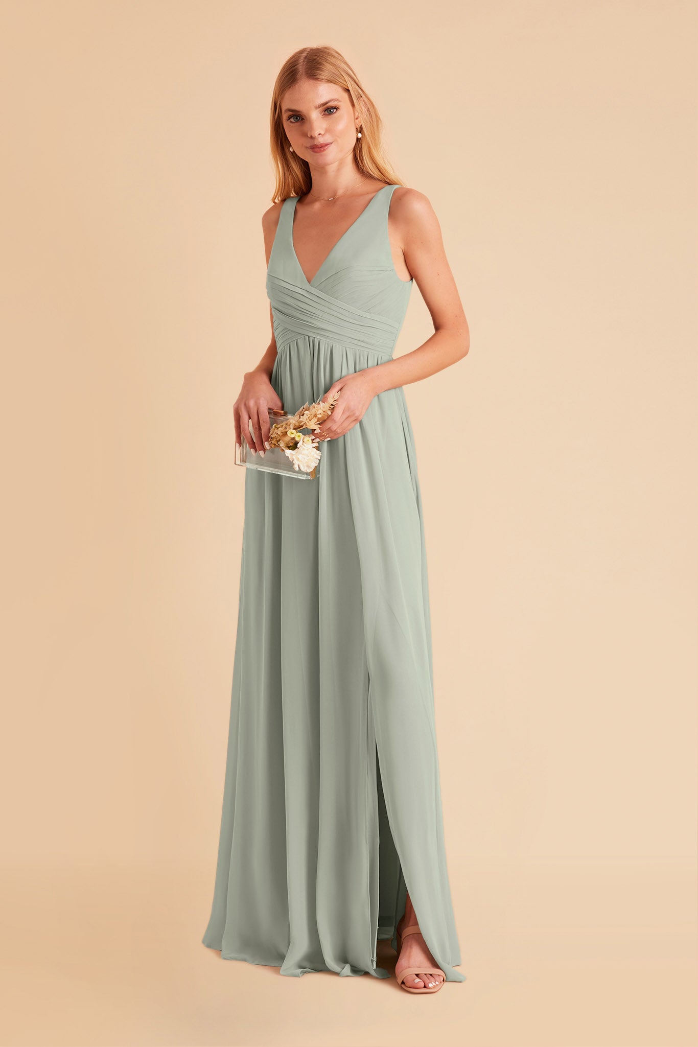 Laurie Empire Dress - Sage