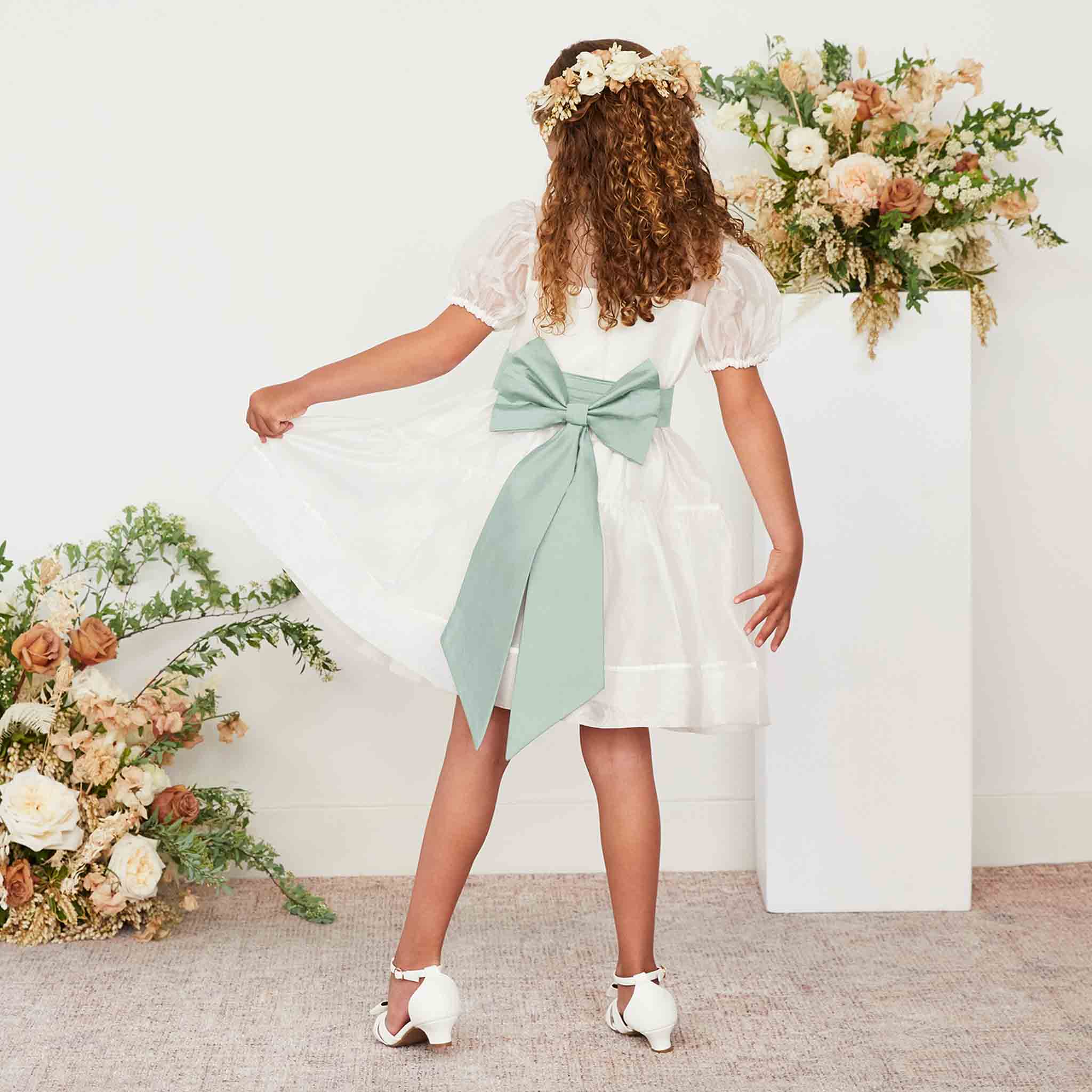 Sage Flower Girl Dress