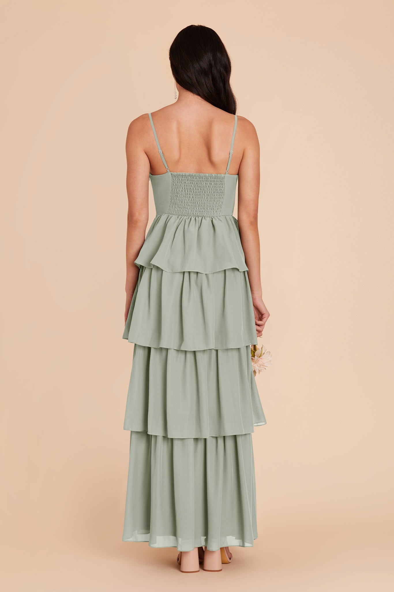 Sage Lola Chiffon Dress by Birdy Grey