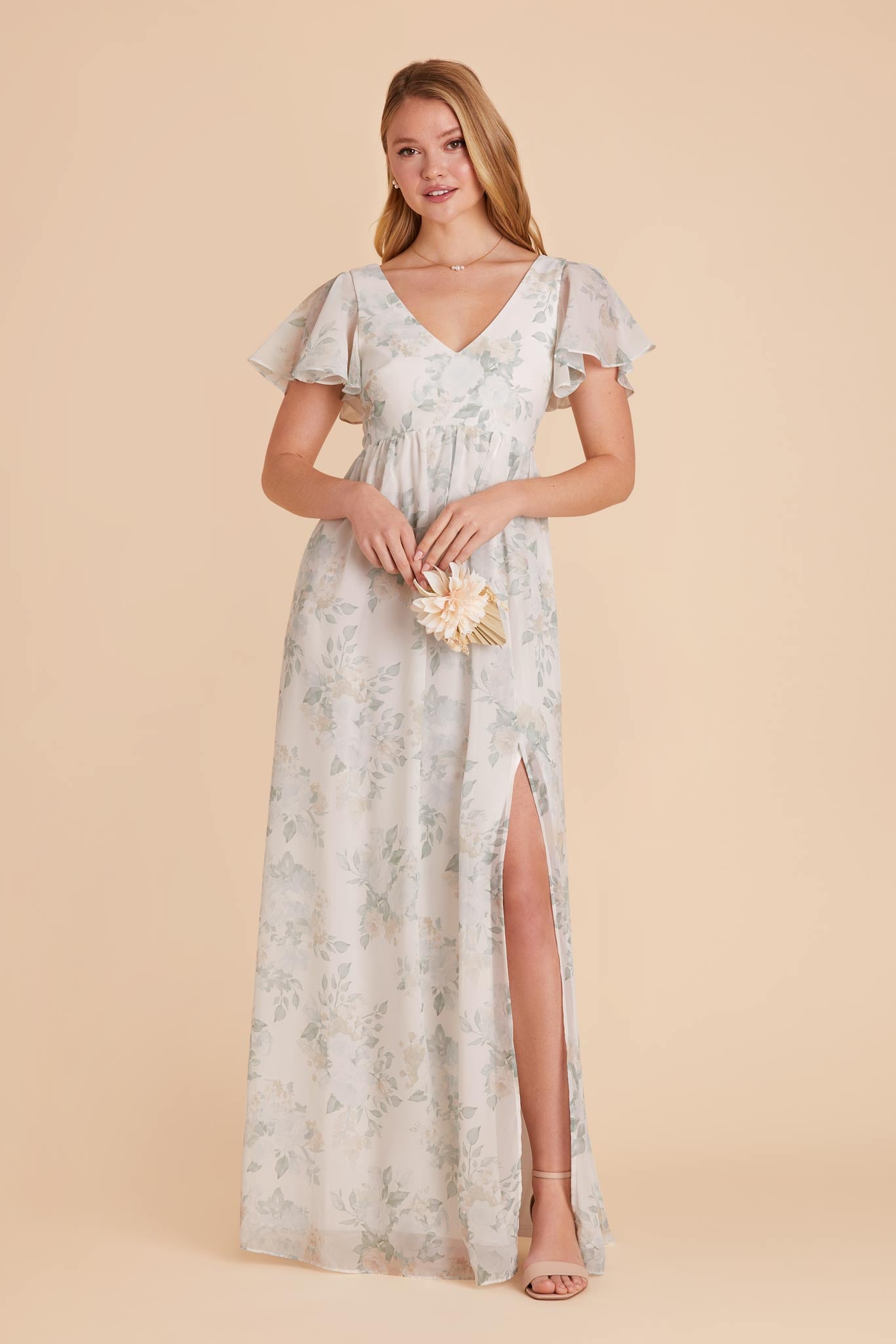 Sage Spring Garden Hannah Empire Dress  by Birdy Grey