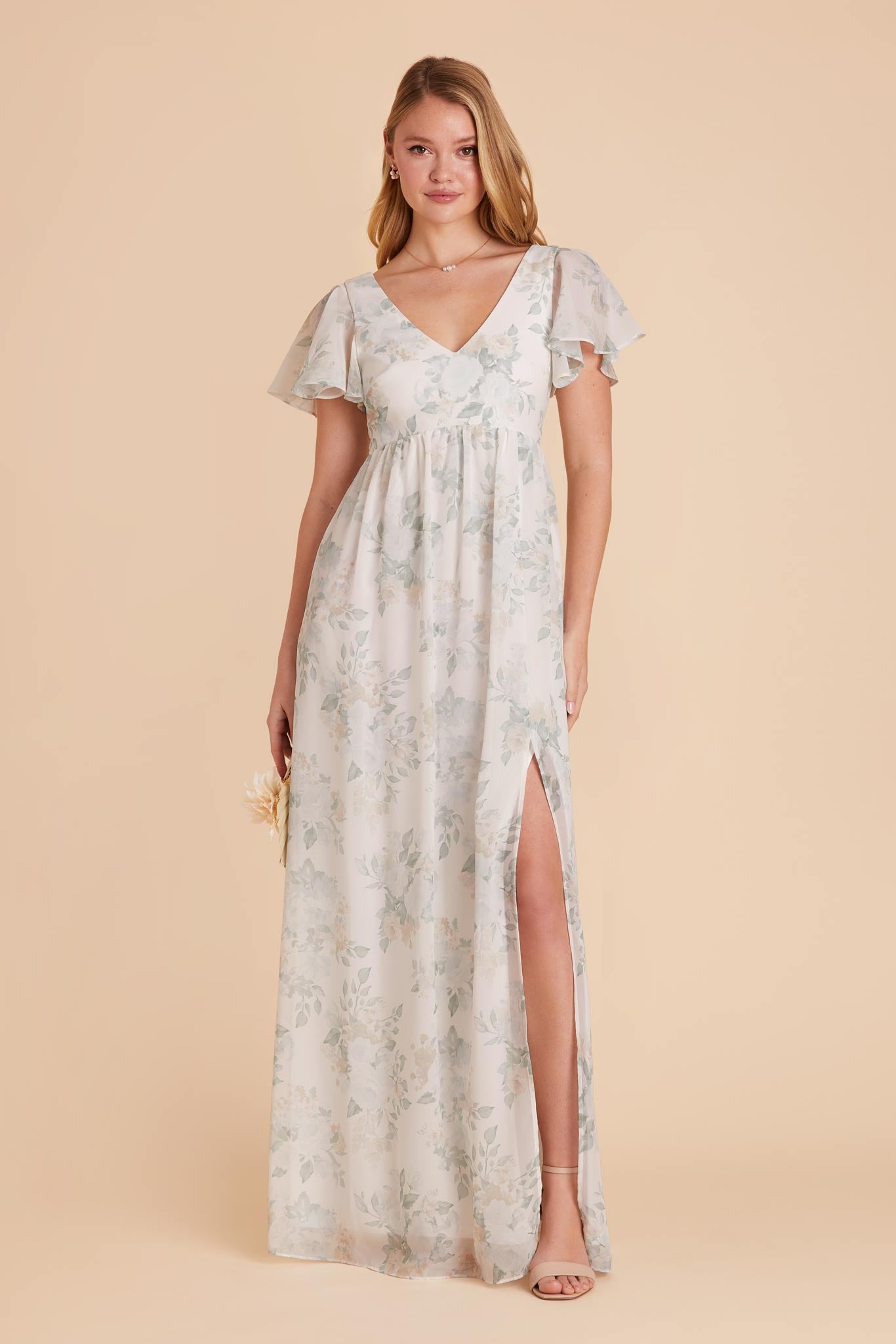 Sage Spring Garden Hannah Empire Dress  by Birdy Grey