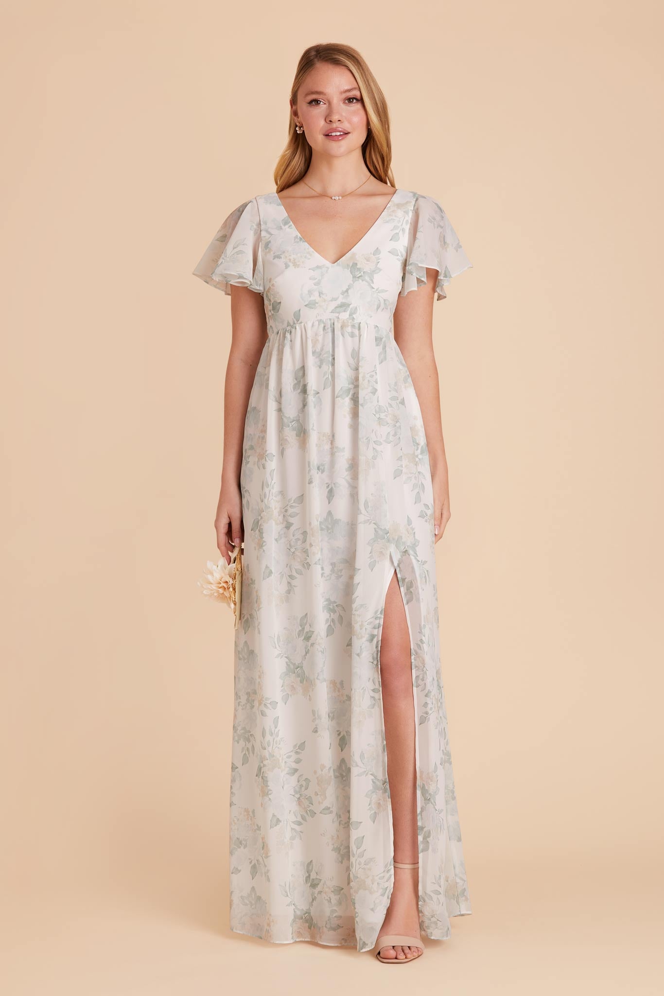 Sage Spring Garden Hannah Empire Dress  by Birdy Grey