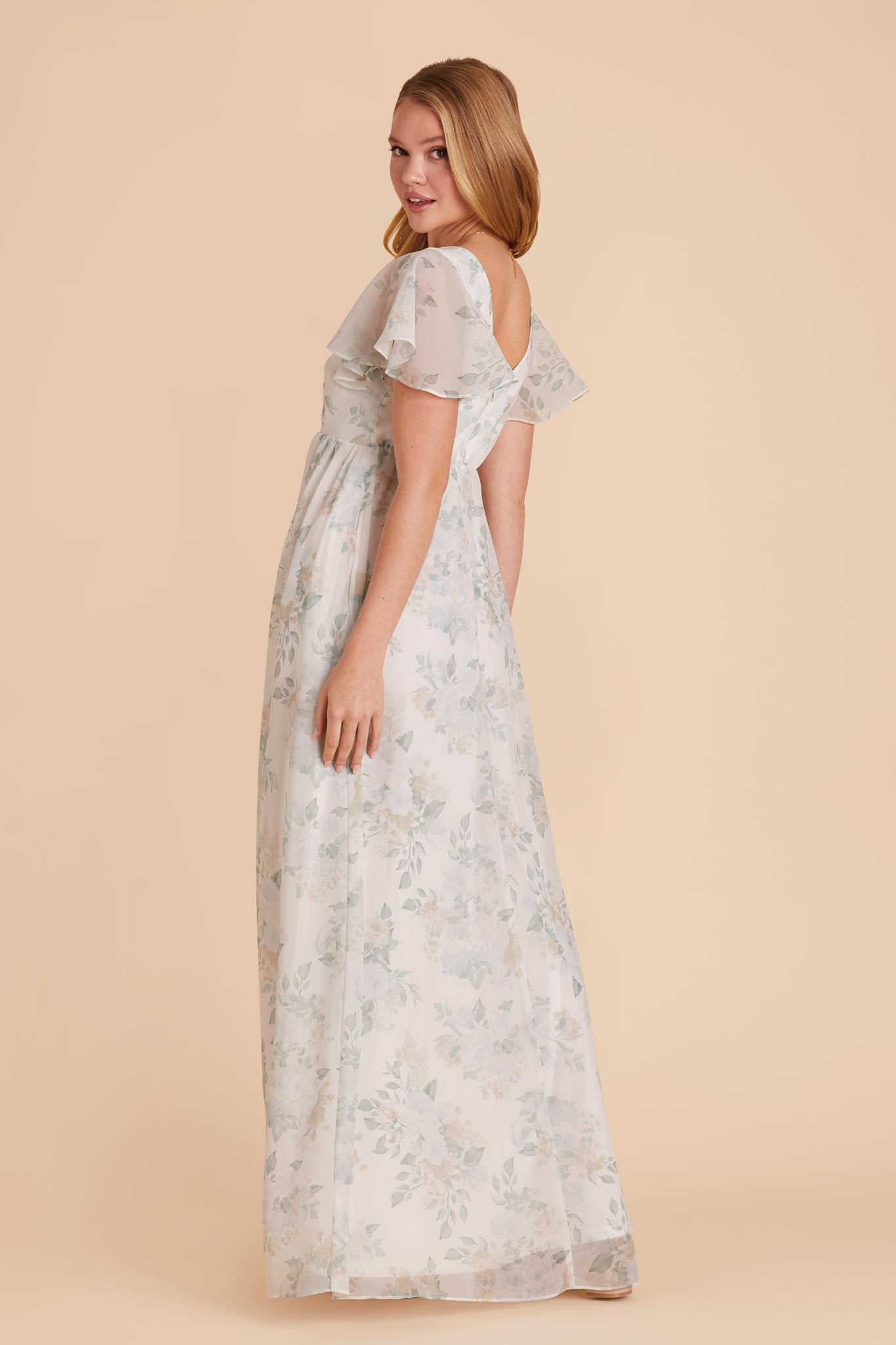 Sage Spring Garden Hannah Empire Dress  by Birdy Grey