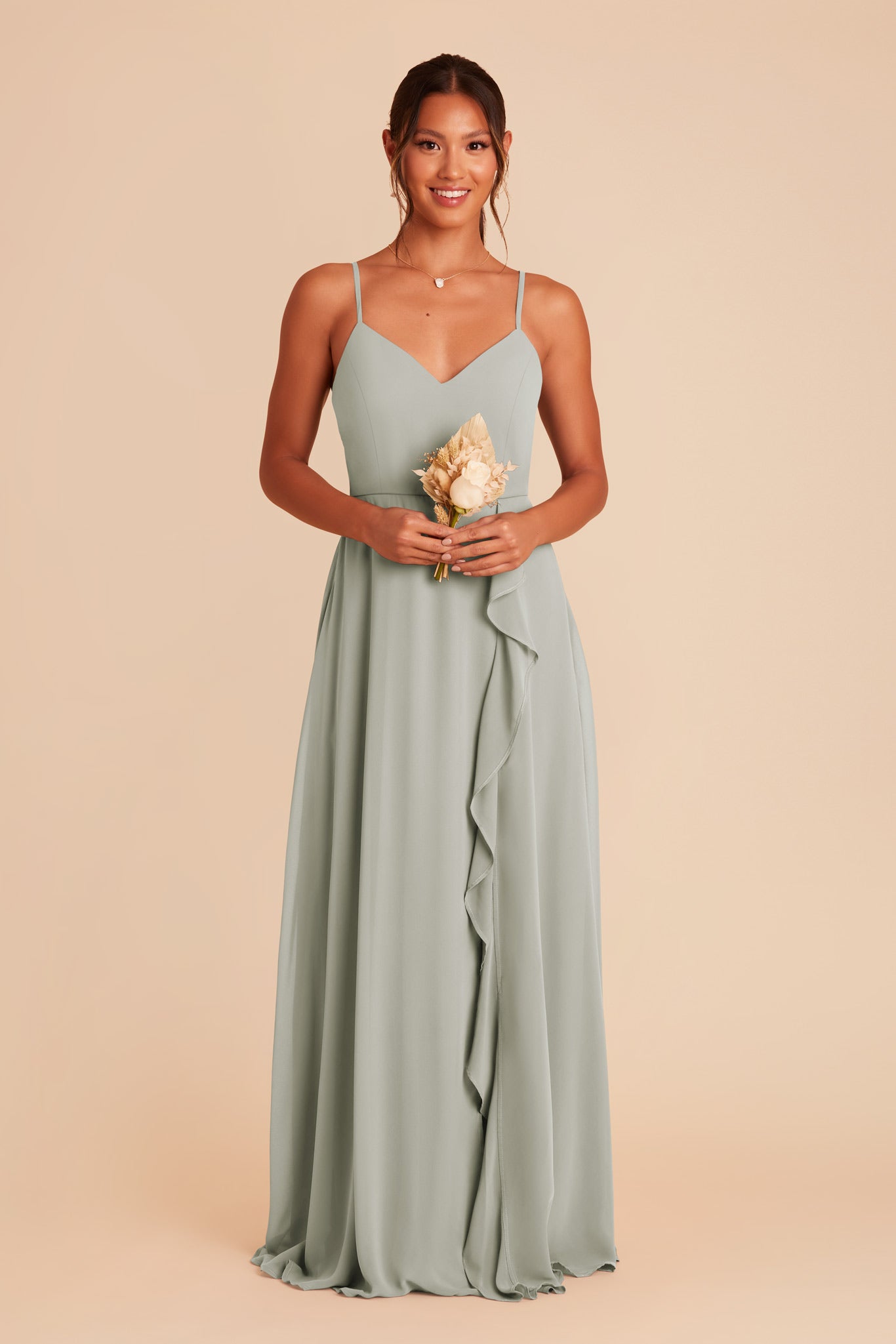 Sage Theresa Chiffon Dress by Birdy Grey