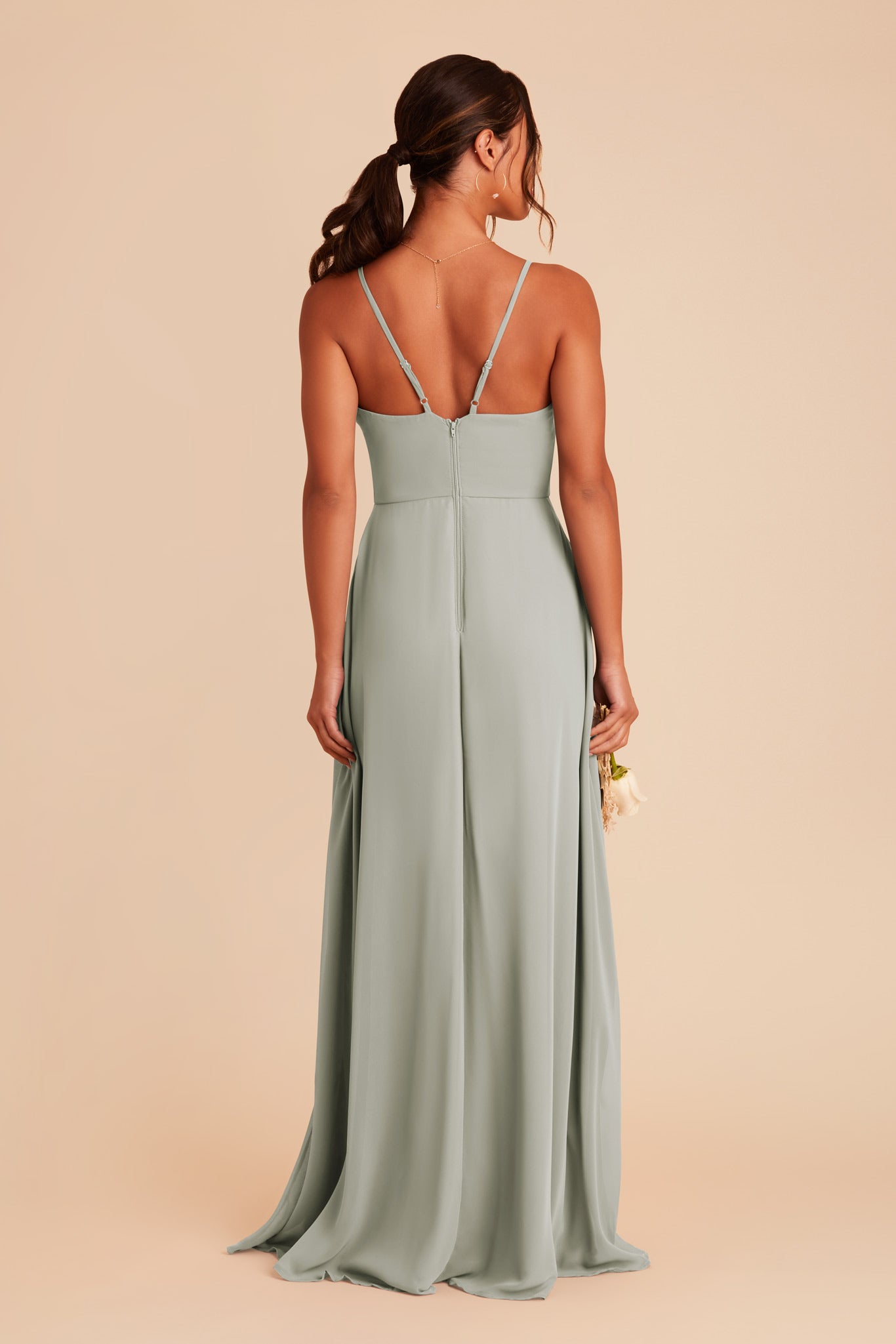 Sage Theresa Chiffon Dress by Birdy Grey