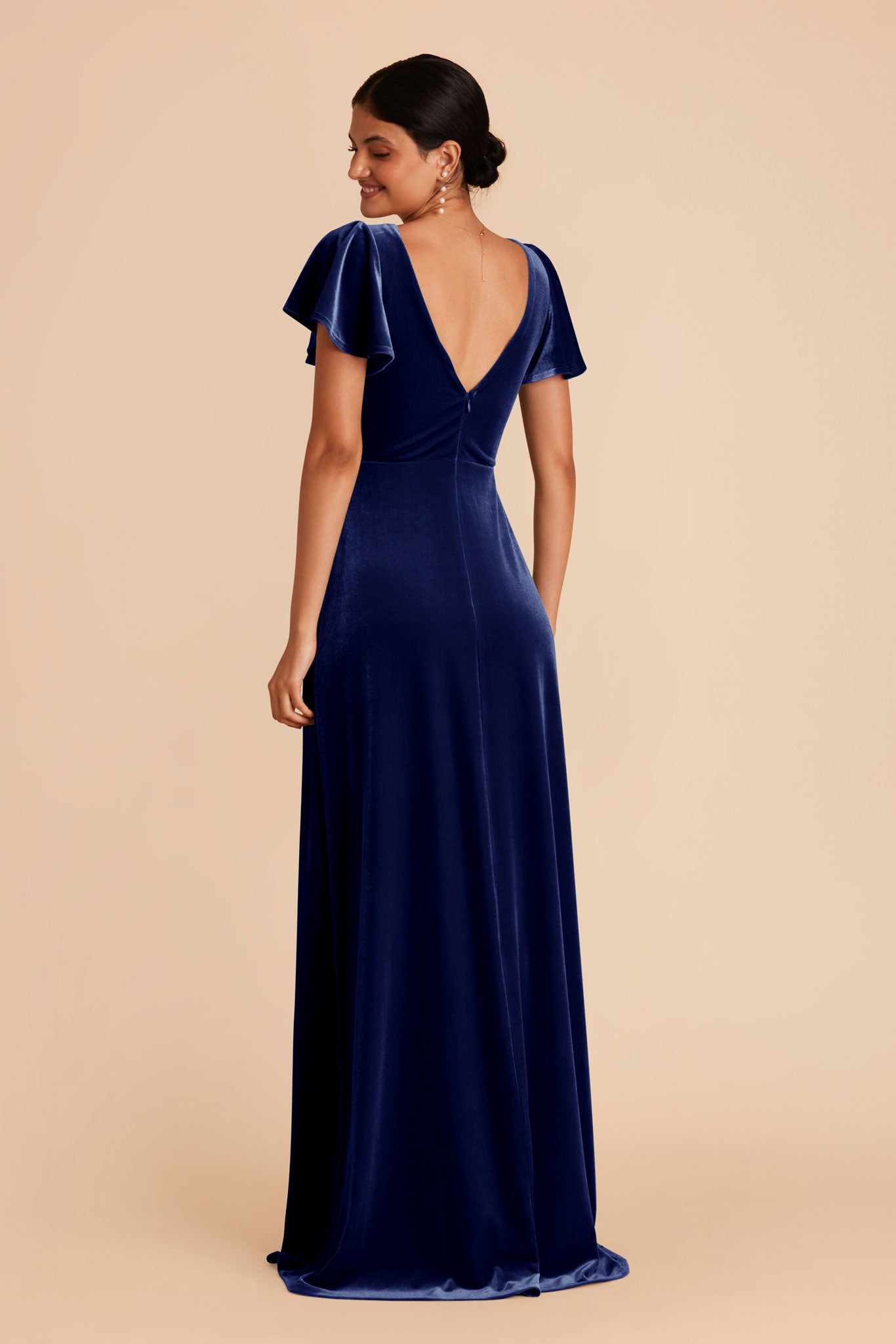 Sapphire Blue Hannah Velvet Dress by Birdy Grey