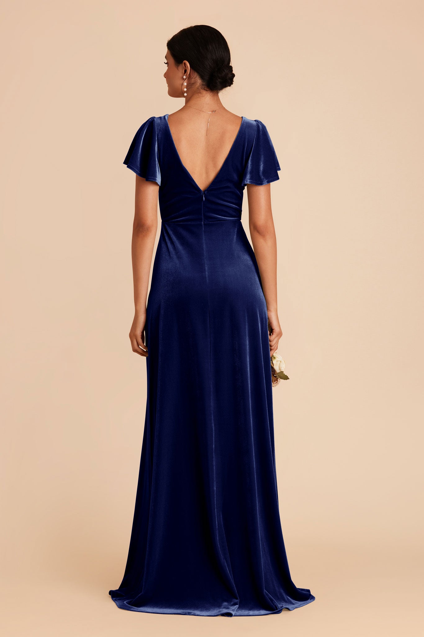 Sapphire Blue Hannah Velvet Dress by Birdy Grey