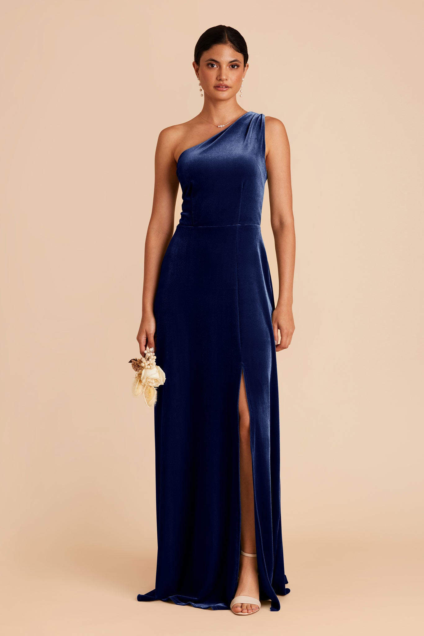 Sapphire Blue Kira Velvet Dress by Birdy Grey