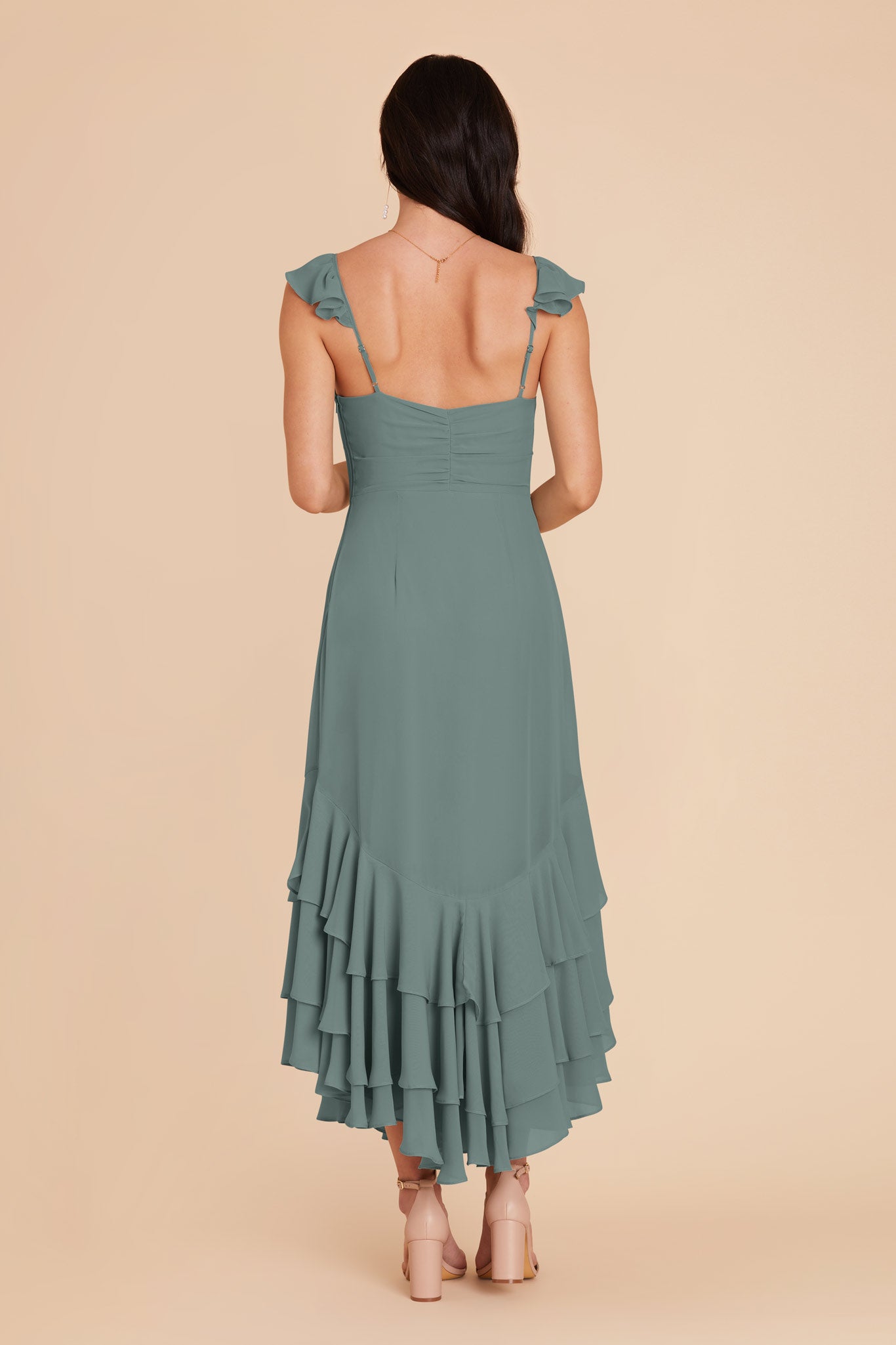 Sea Glass Ginny Chiffon Dress by Birdy Grey