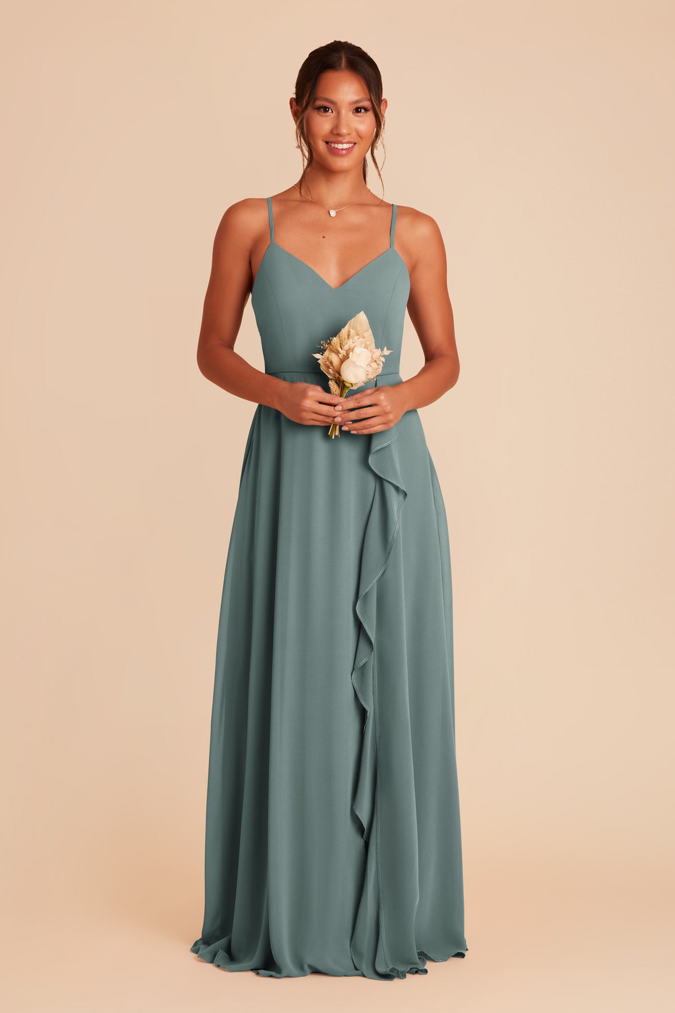 Sea Glass Theresa Chiffon Dress  by Birdy Grey