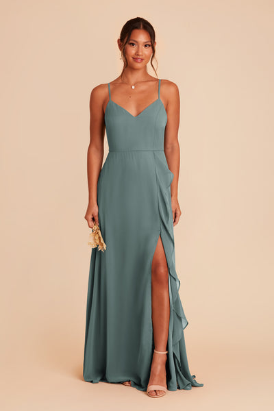 Sea Glass Theresa Chiffon Dress  by Birdy Grey