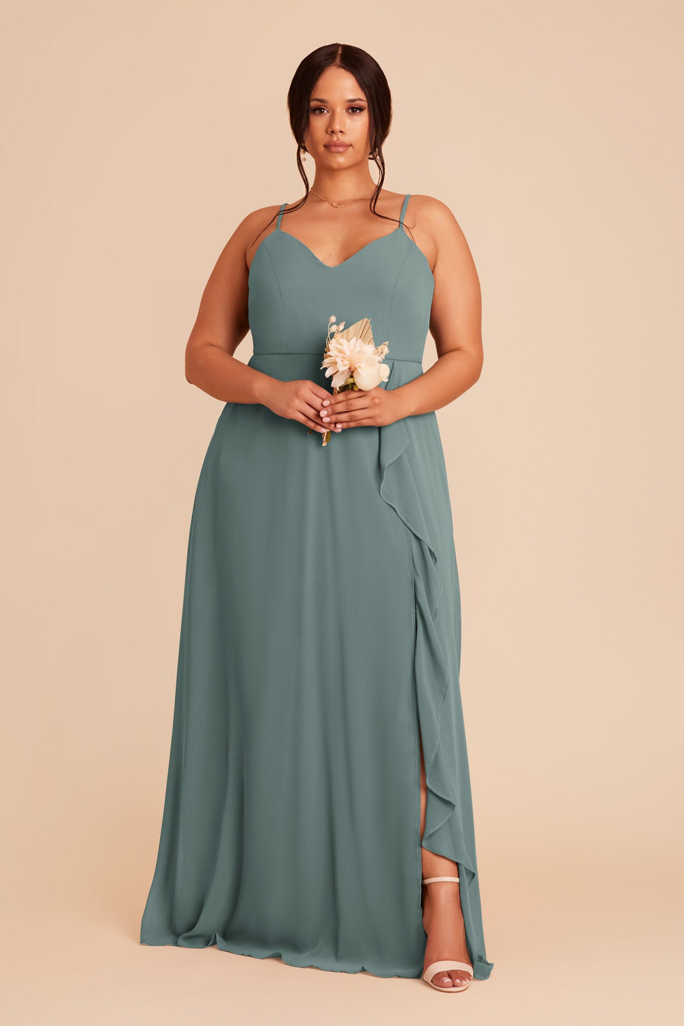 Sea Glass Theresa Chiffon Dress  by Birdy Grey