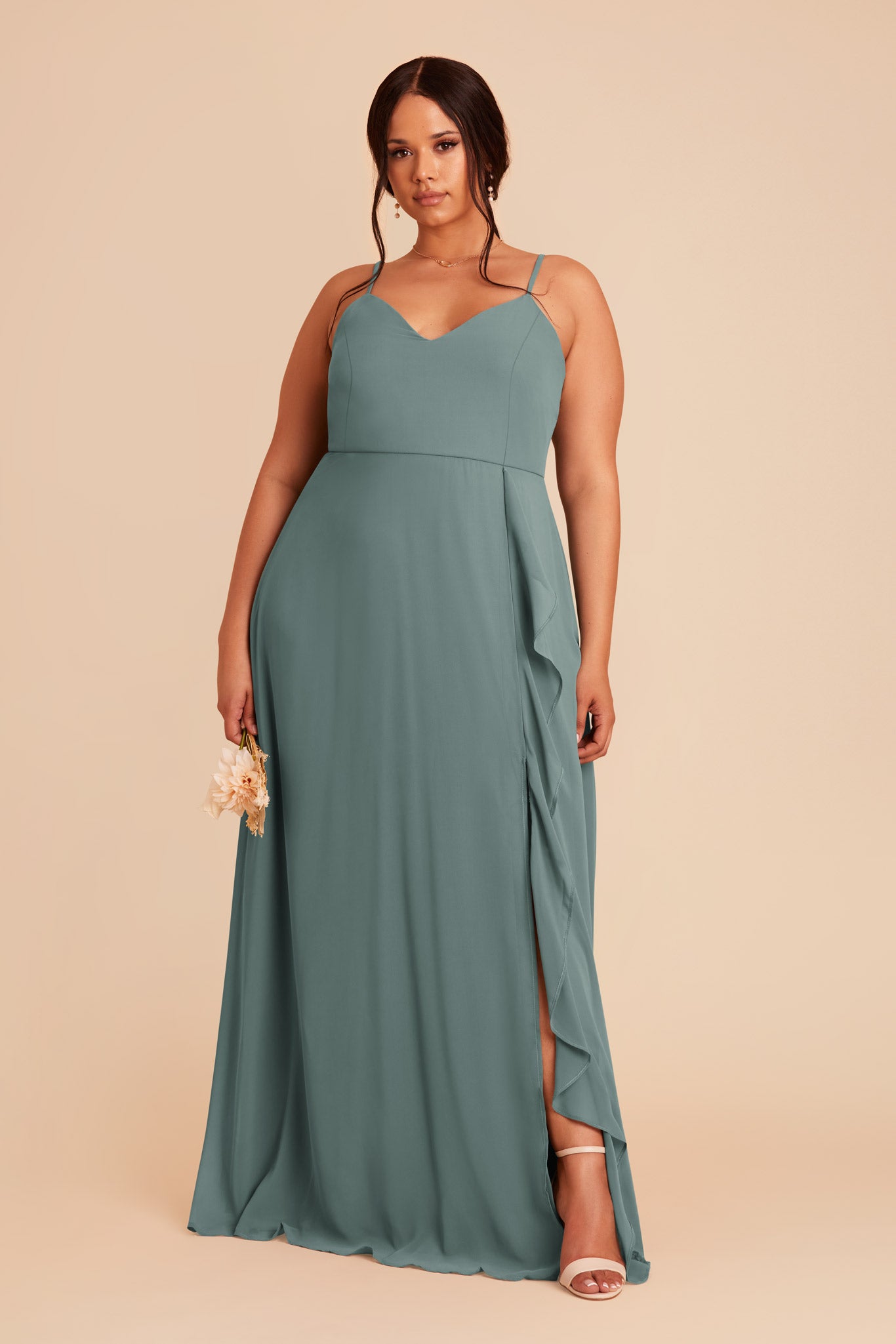 Sea Glass Theresa Chiffon Dress  by Birdy Grey