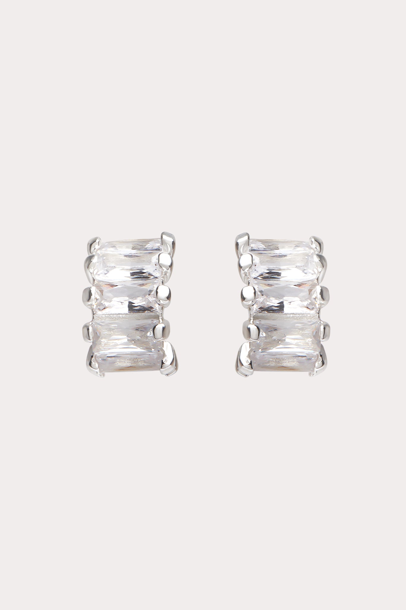 Silver Asheville Hoop Earrings by Birdy Grey