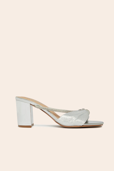 Silver Celeste Chunky Heel by Birdy Grey