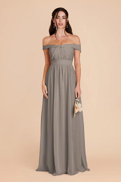 Silver Grace Convertible Chiffon Dress by Birdy Grey