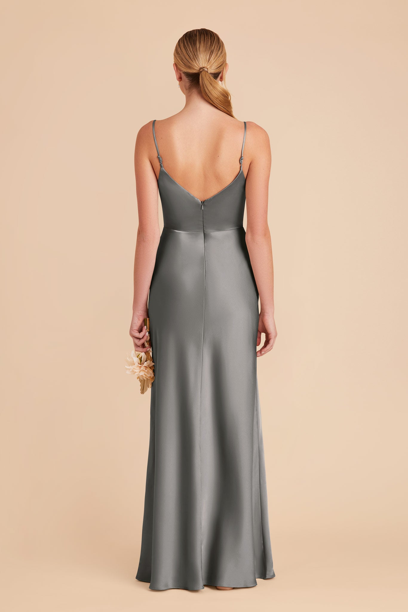 Silver Jay Matte Satin Dress by Birdy Grey