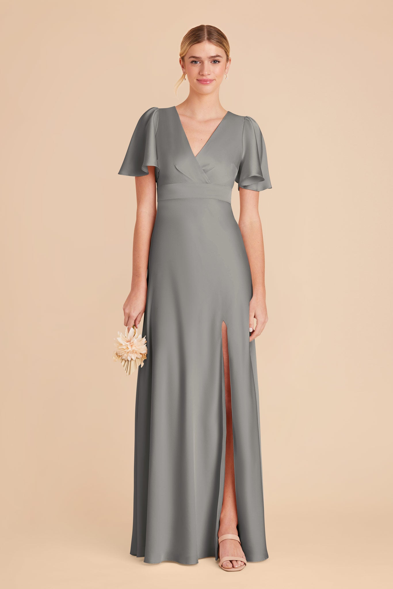 Silver Marni Matte Satin Dress by Birdy Grey