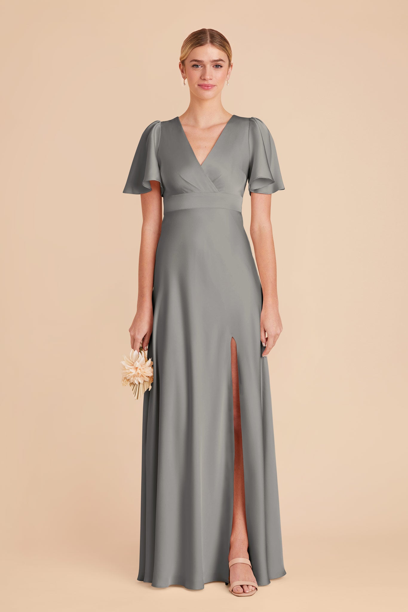 Silver Marni Matte Satin Dress by Birdy Grey