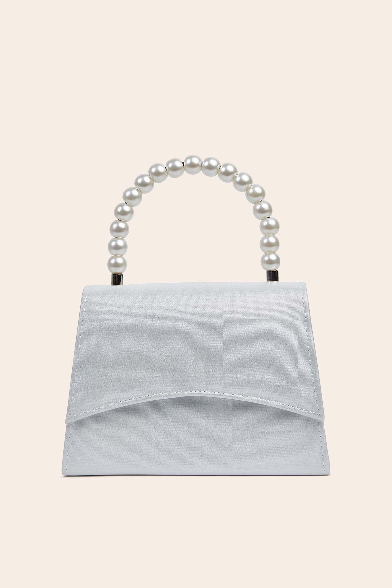 White Pearl Peyton Pearl Handbag by Birdy Grey