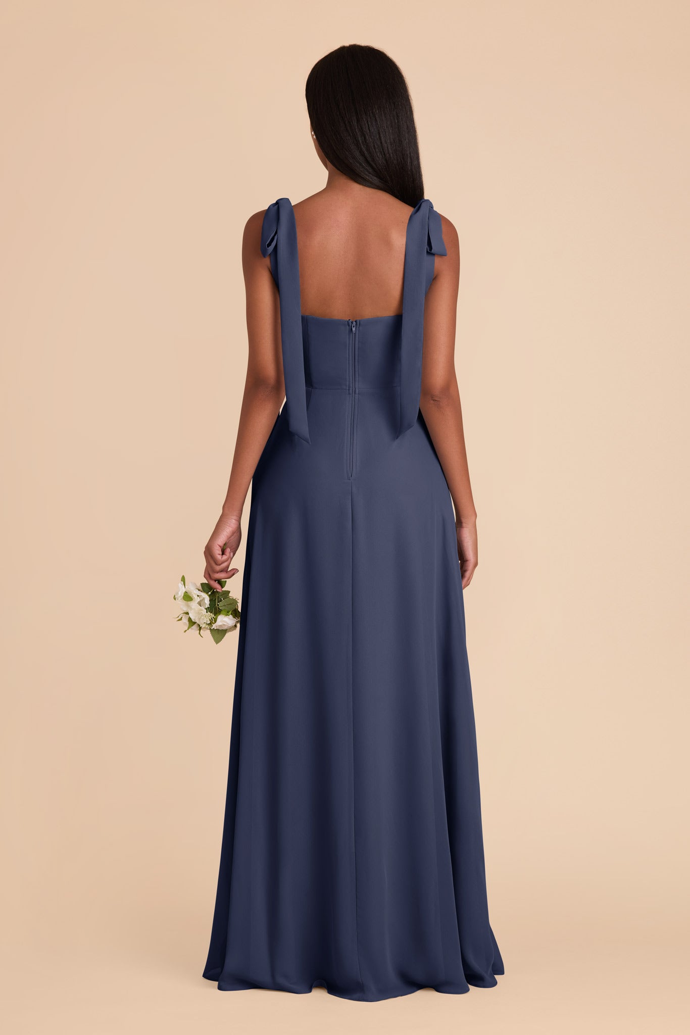 Slate Blue Alex Convertible Chiffon Dress by Birdy Grey