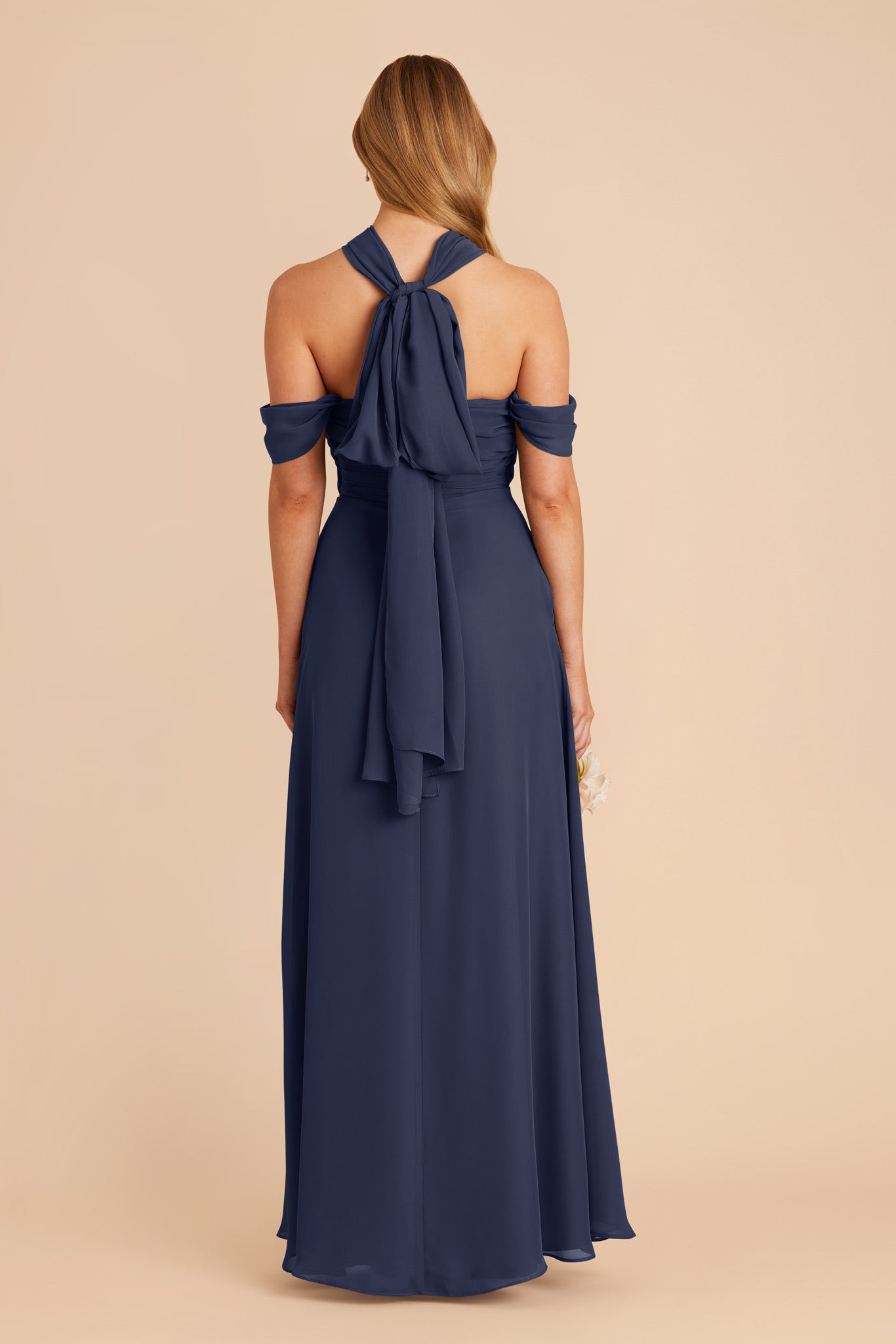 Slate Blue Cara Chiffon Dress by Birdy Grey