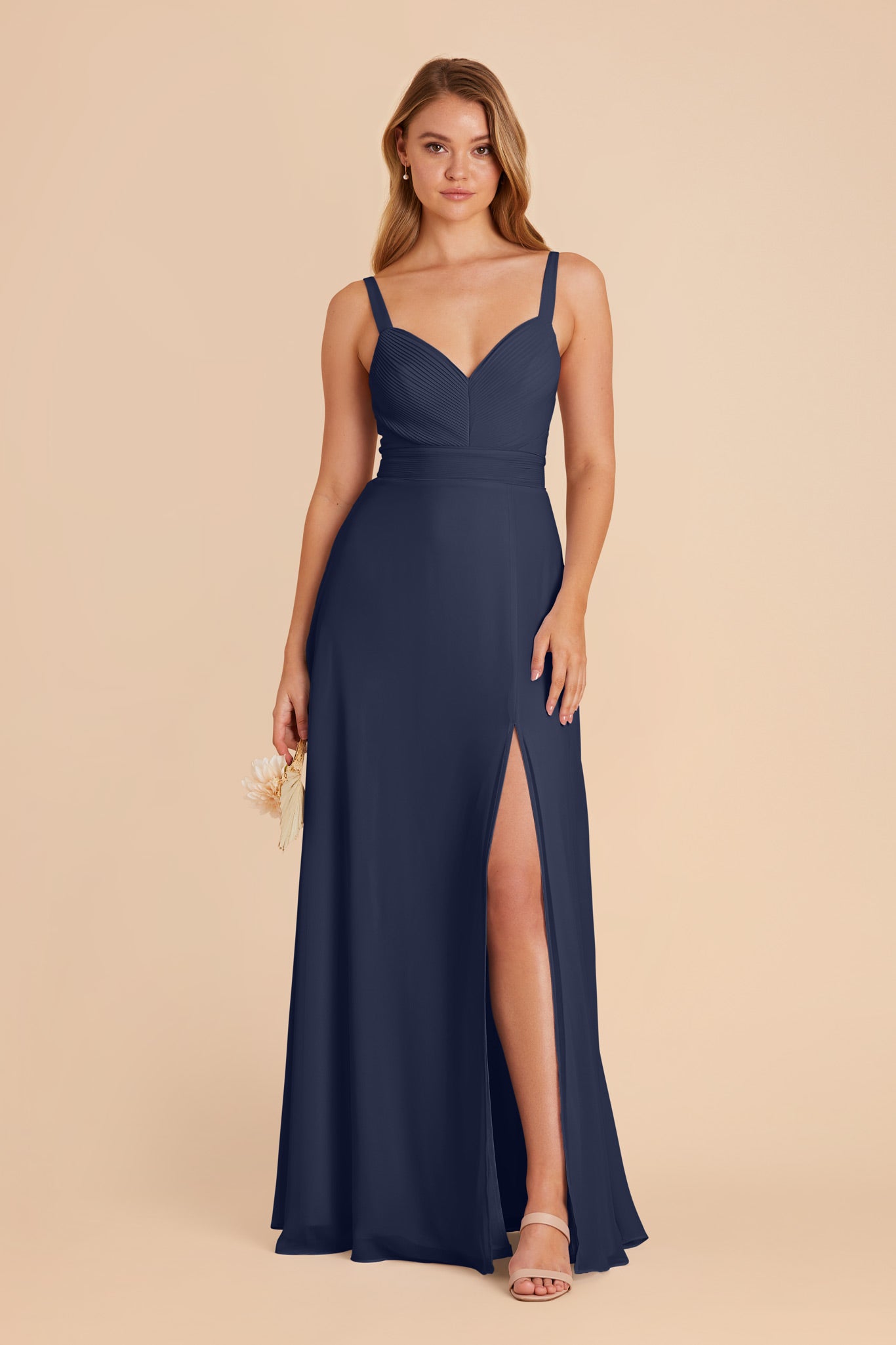 Slate blue chiffon dress new arrivals