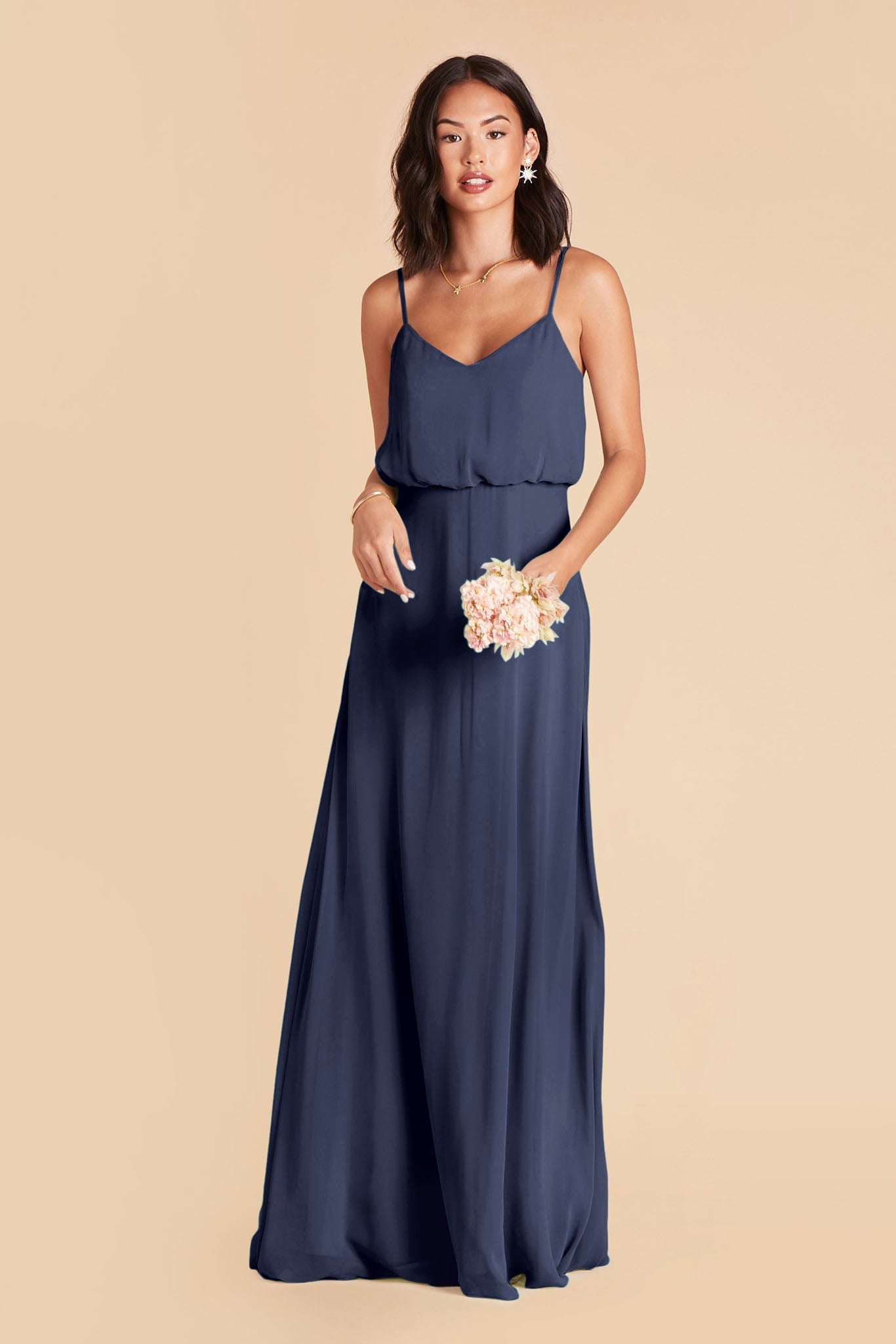 Slate Blue Gwennie Dress by Birdy Grey