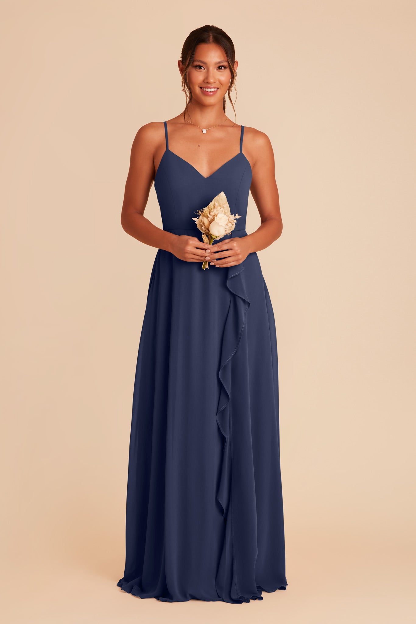 Slate Blue Theresa Chiffon Dress by Birdy Grey