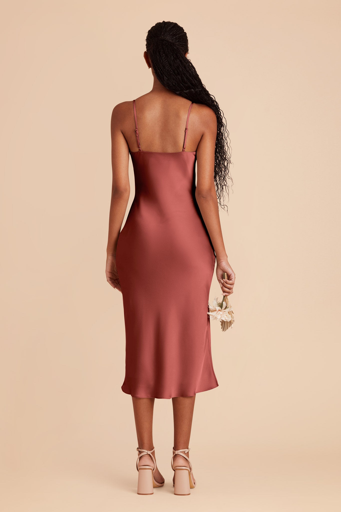 Spice Lisa Matte Satin Midi Dress by Birdy Grey