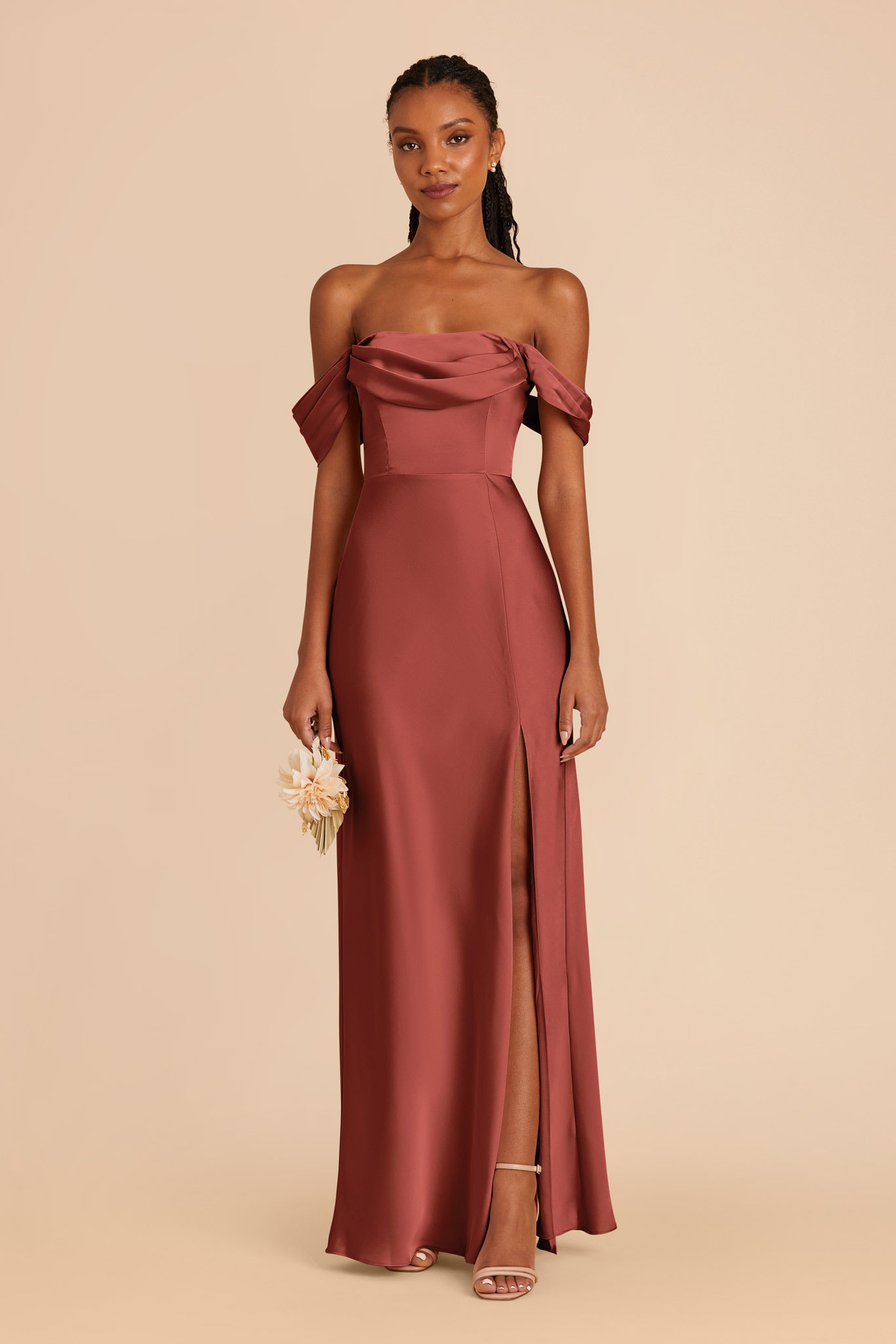 Spice Mia Matte Satin Convertible Dress by Birdy Grey