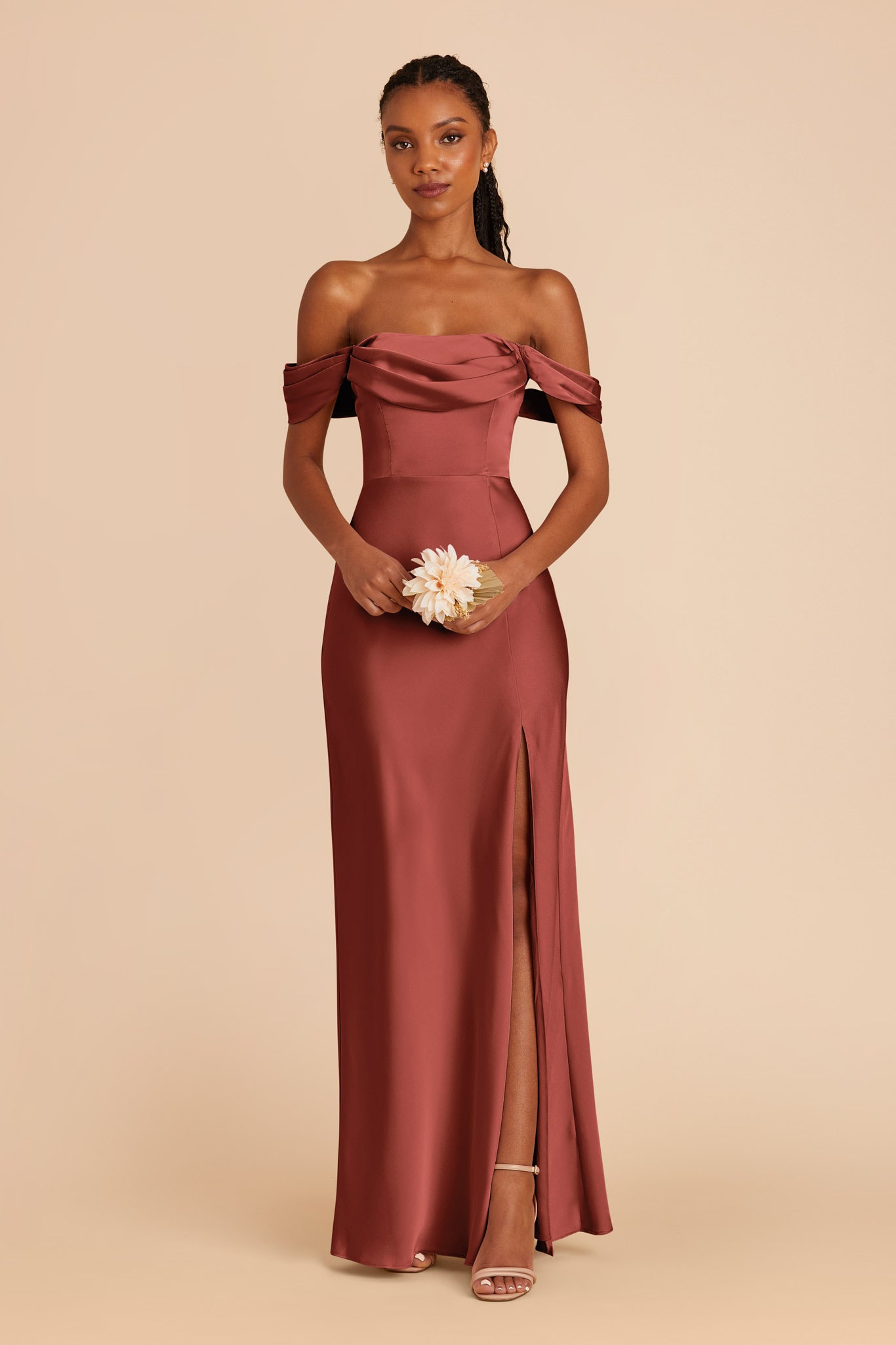 Spice Mia Matte Satin Convertible Dress by Birdy Grey