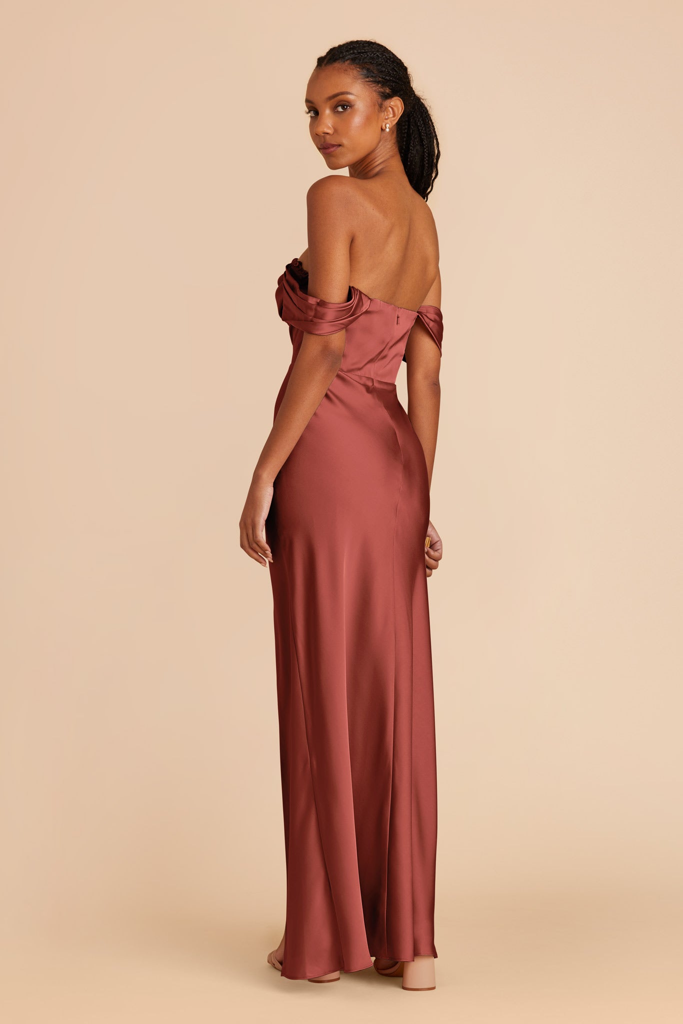 Spice Mia Matte Satin Convertible Dress by Birdy Grey