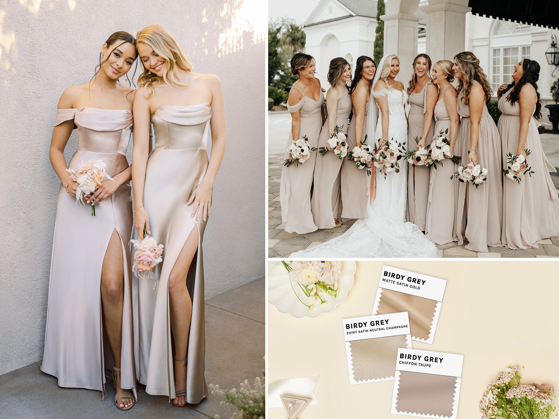 Get 3 Free Bridesmaid Dress Color Swatches Birdy Grey