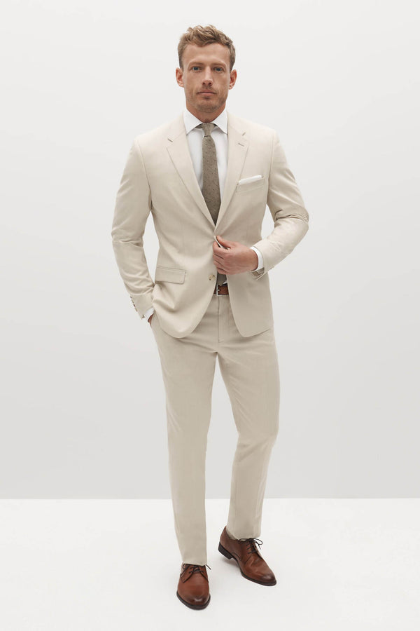 Tan Groomsman Pants by SuitShop | Birdy Grey