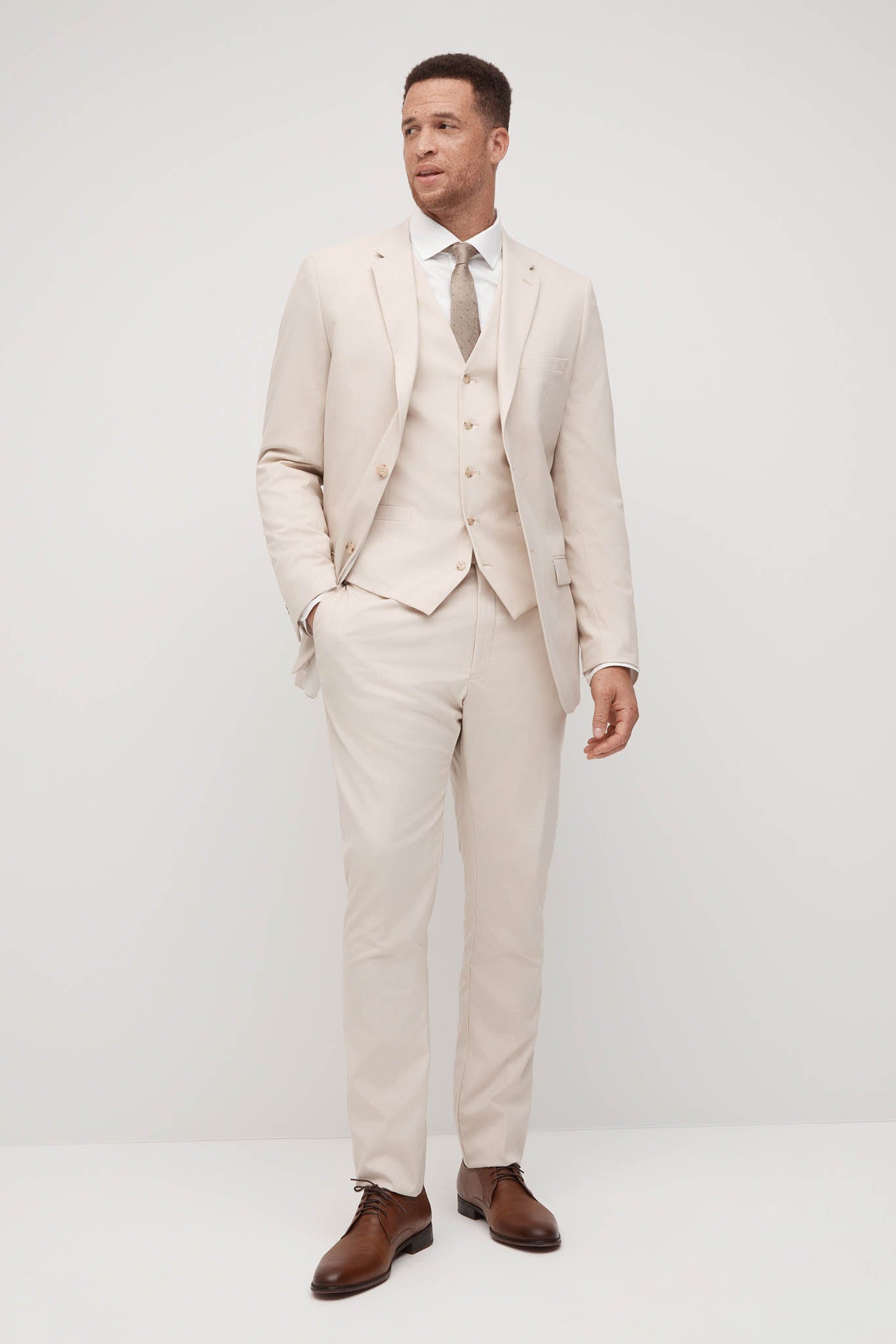 Tan Suit Jacket by SuitShop