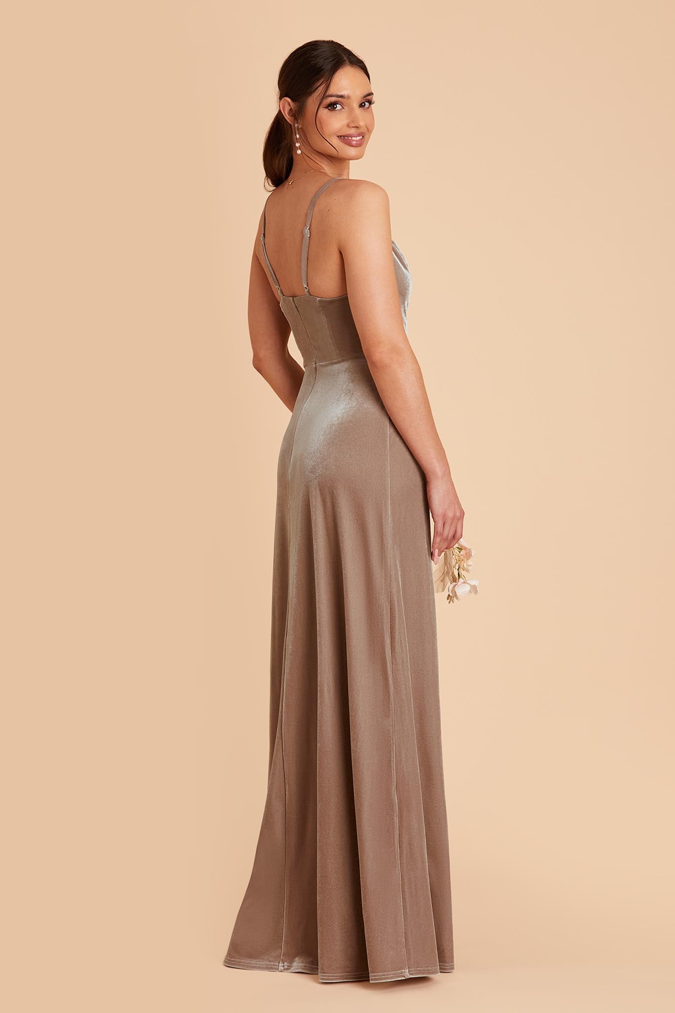 Champagne Velvet Dress